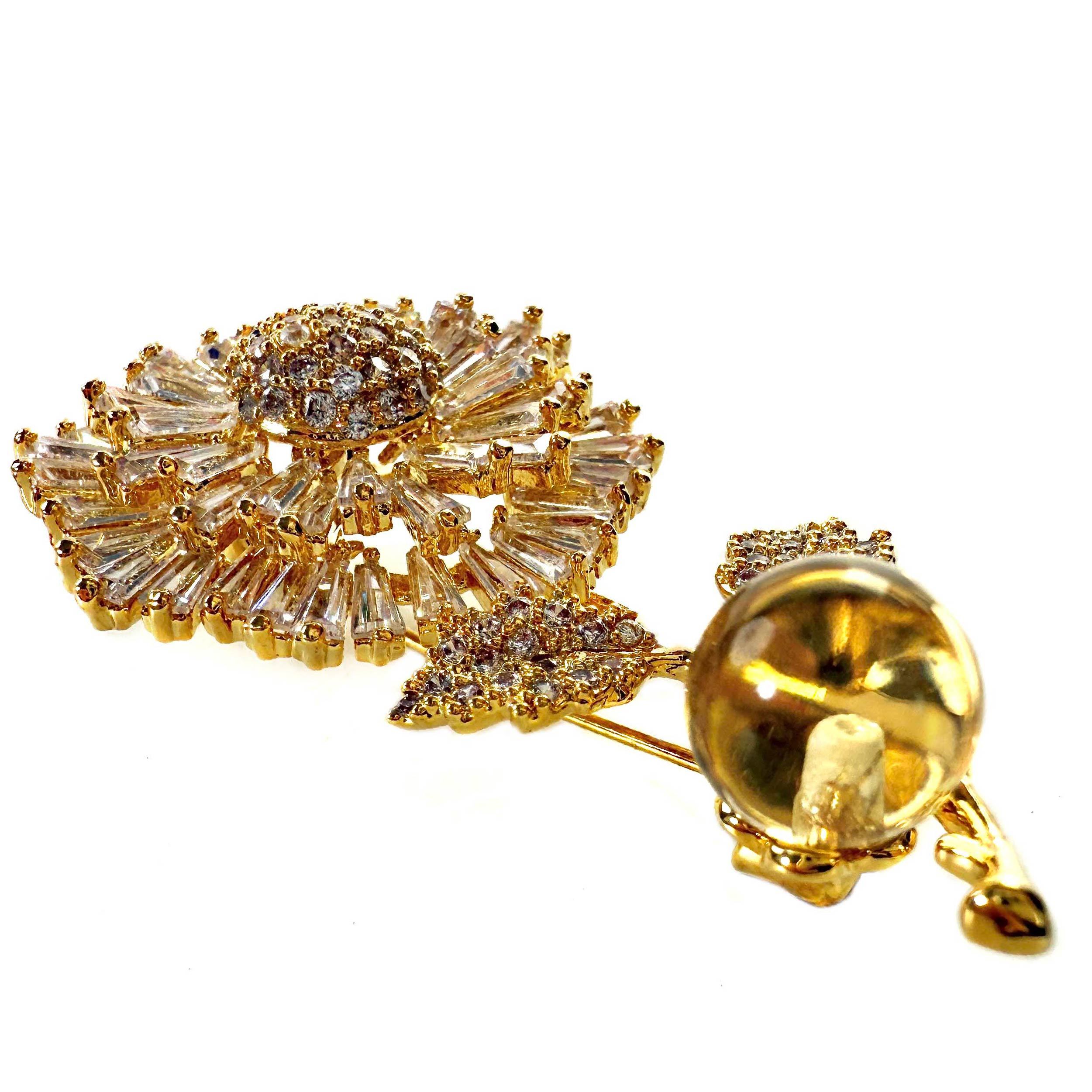 Shinecrys- citrine brooch