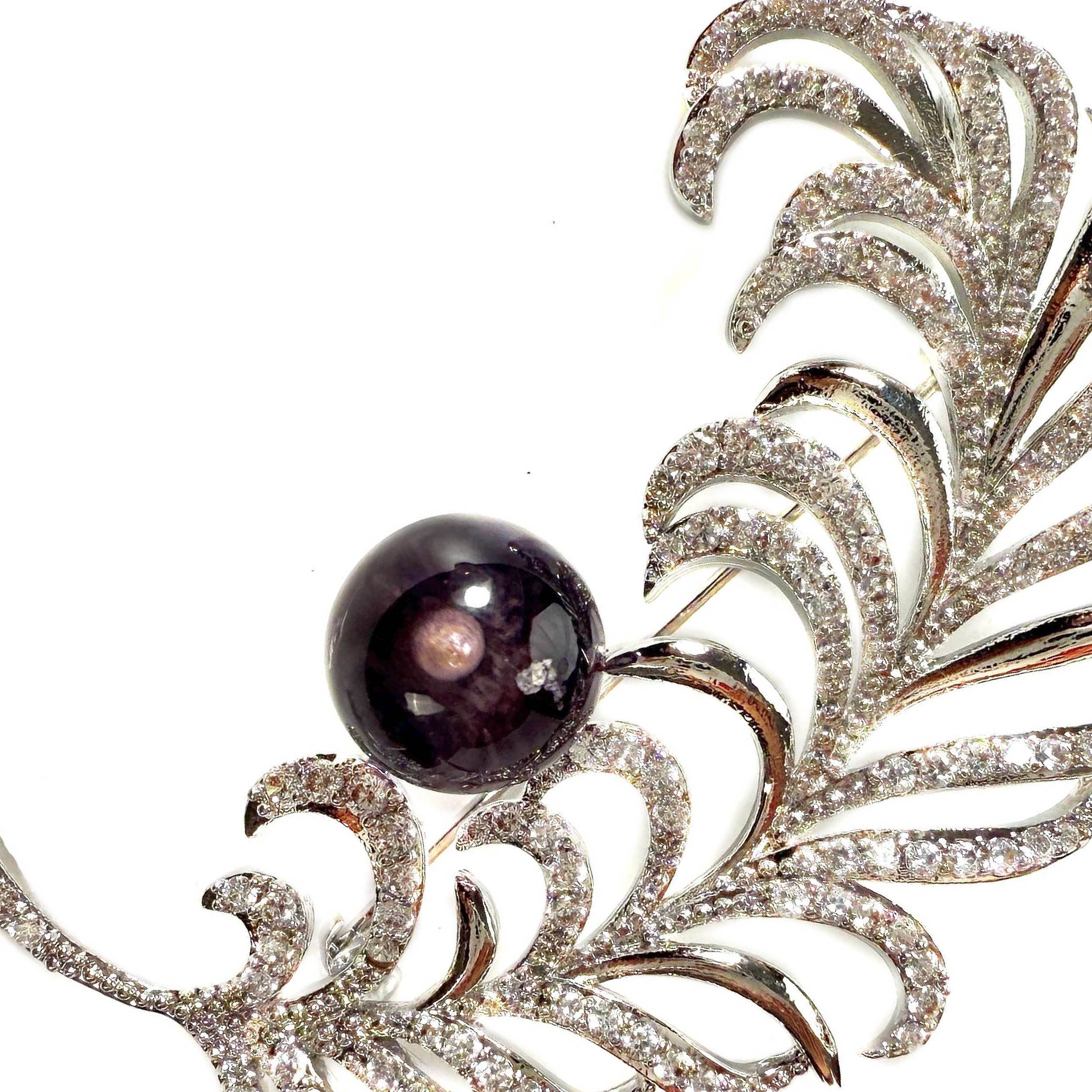 Shinecrys- amethyst brooch