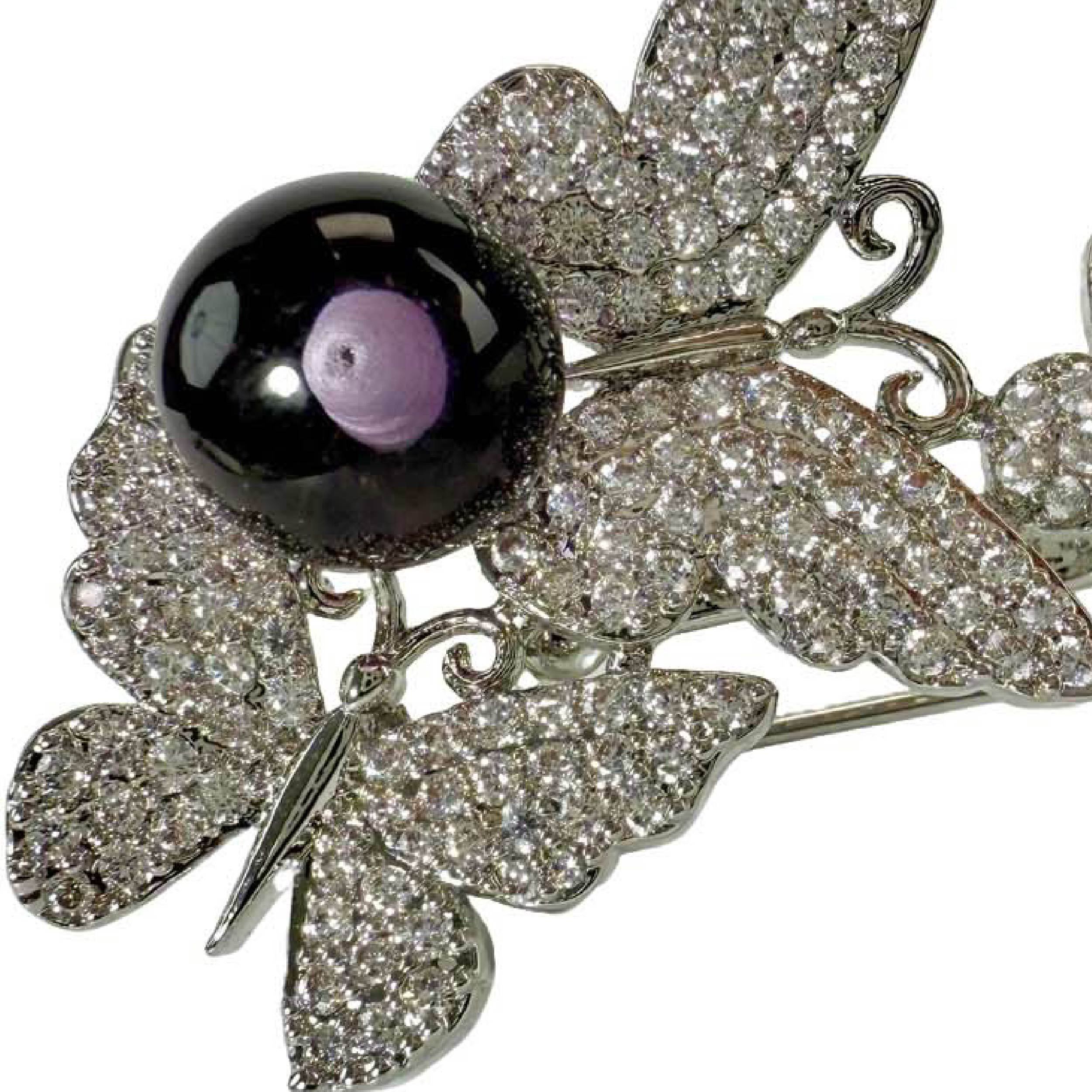 Shinecrys- amethyst brooch