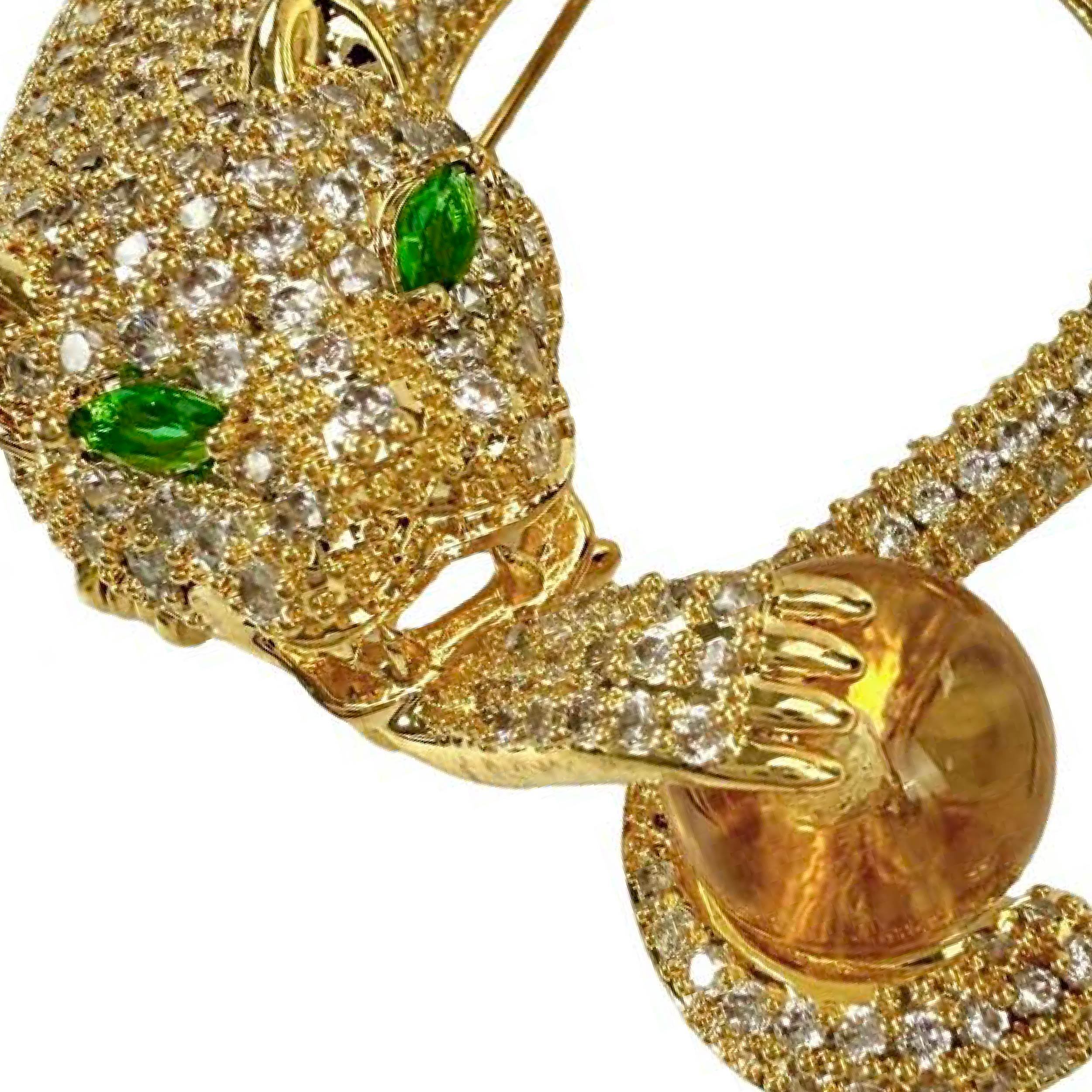 Shinecrys- citrine brooch