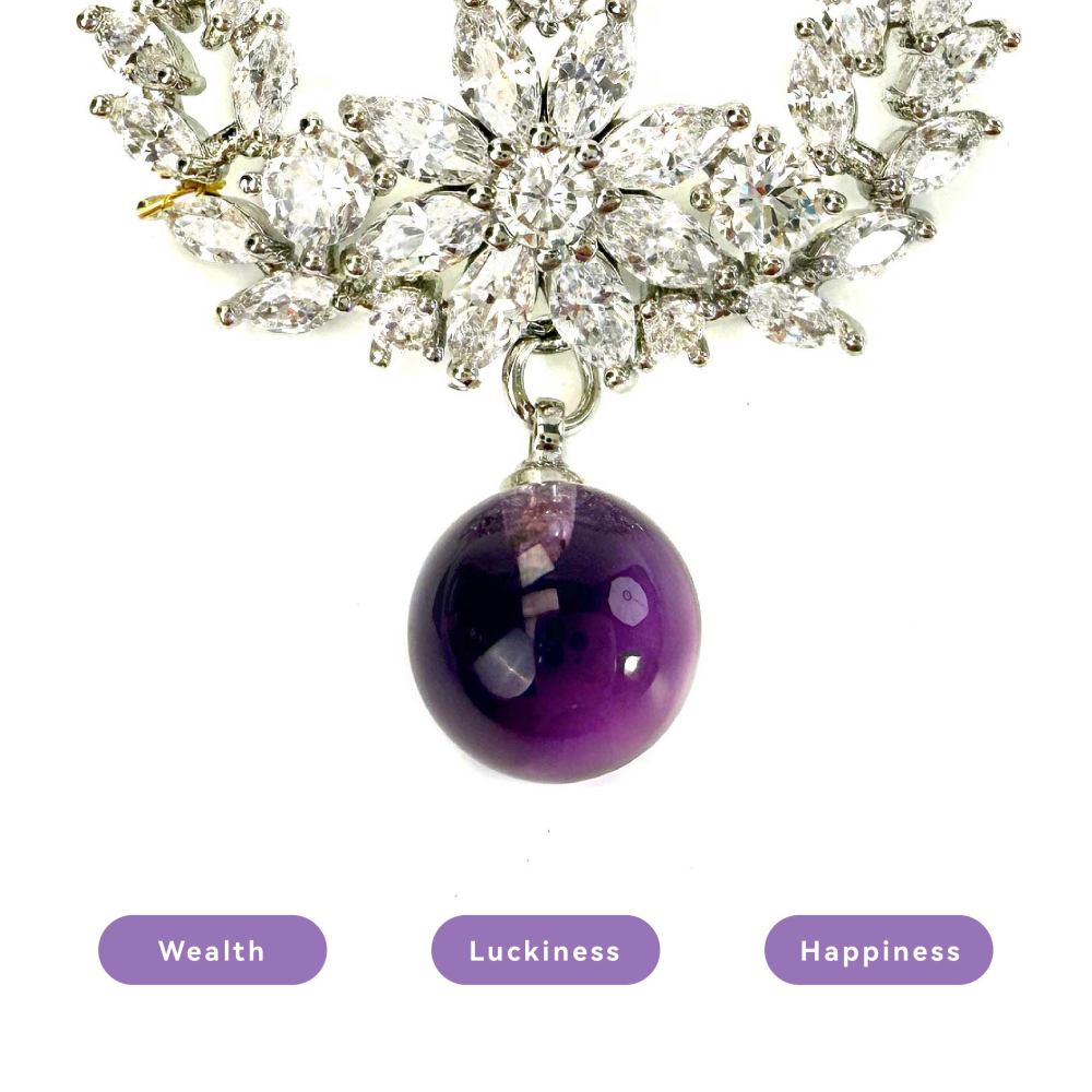 Shinecrys-amethyst brooch