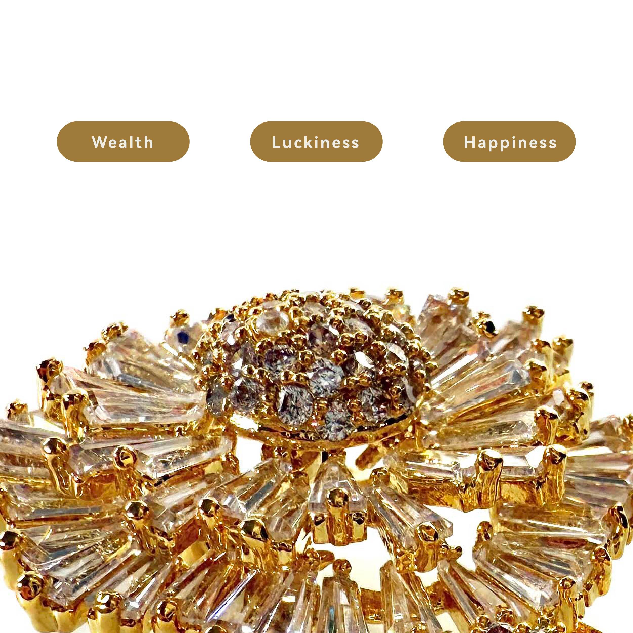 Shinecrys- citrine brooch