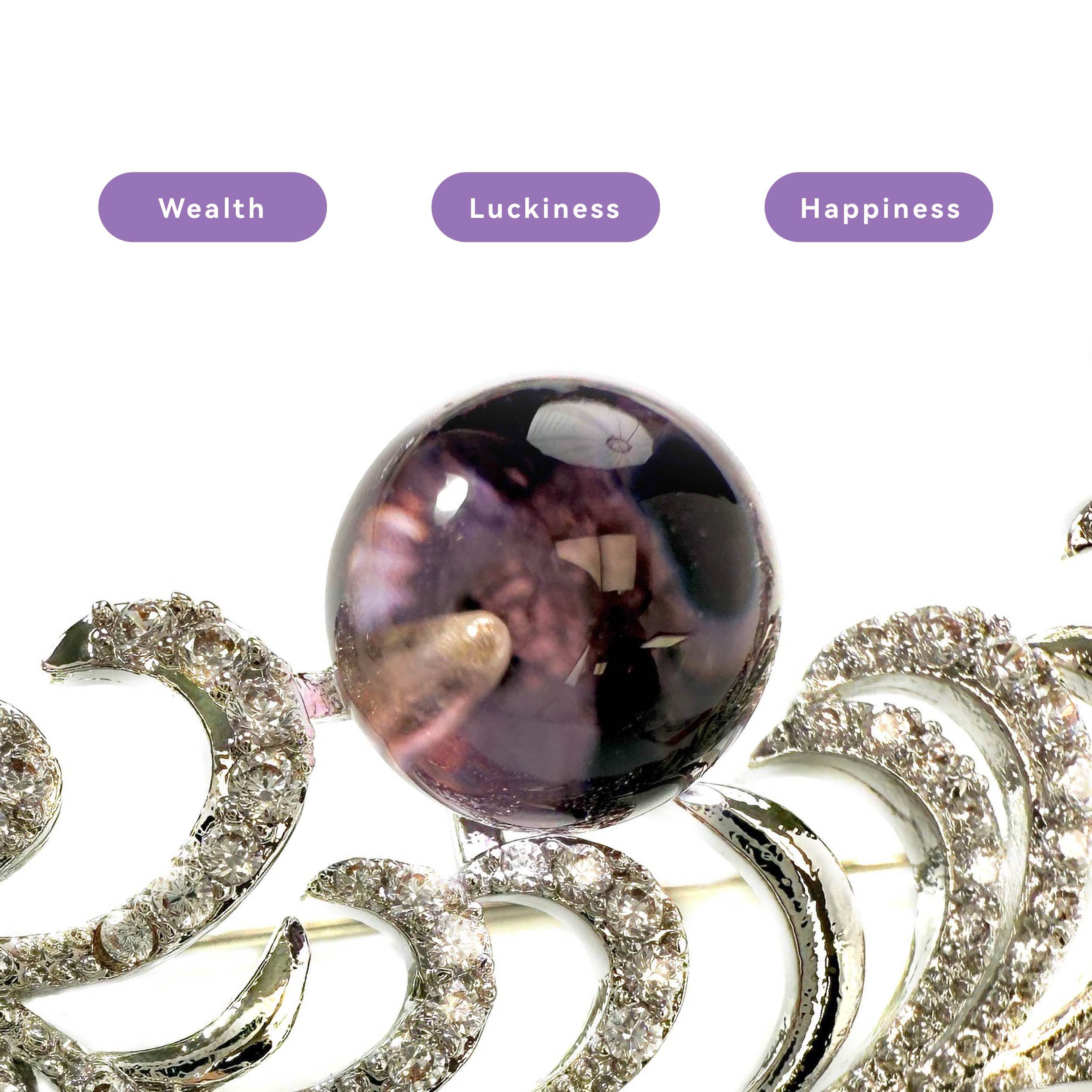 Shinecrys- amethyst brooch