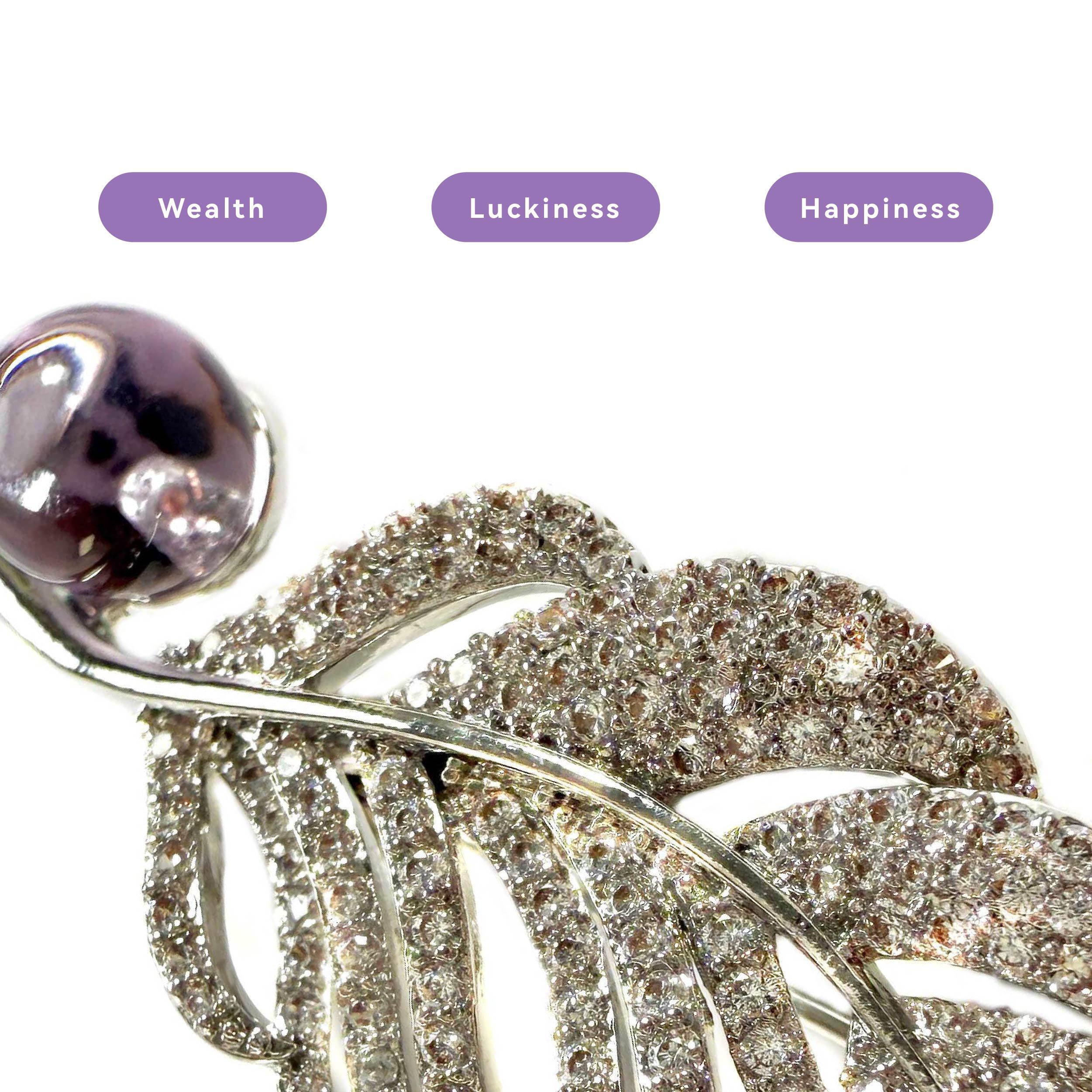 Shinecrys- amethyst brooch