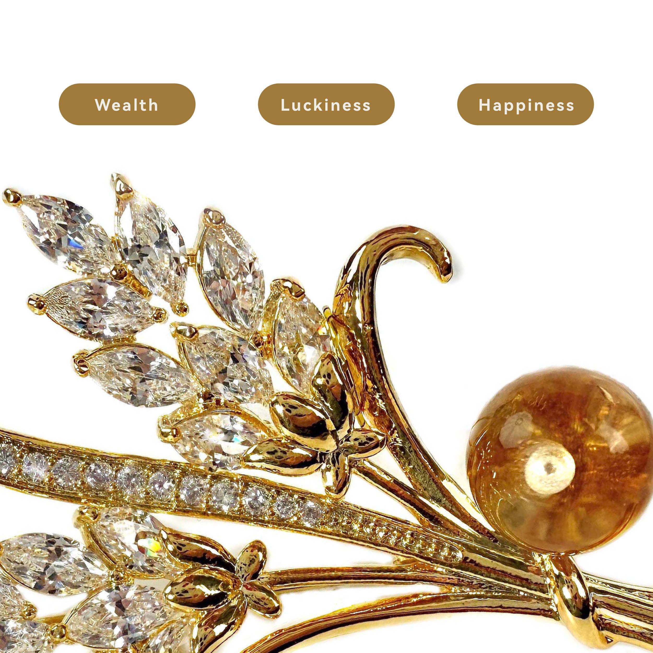 Shinecrys- citrine brooch