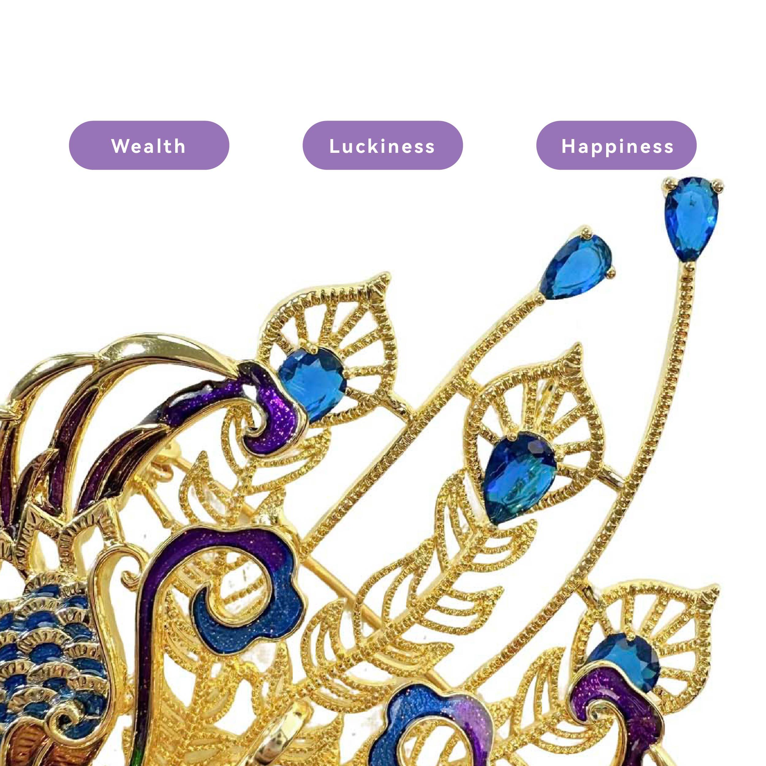 Shinecrys- amethyst brooch