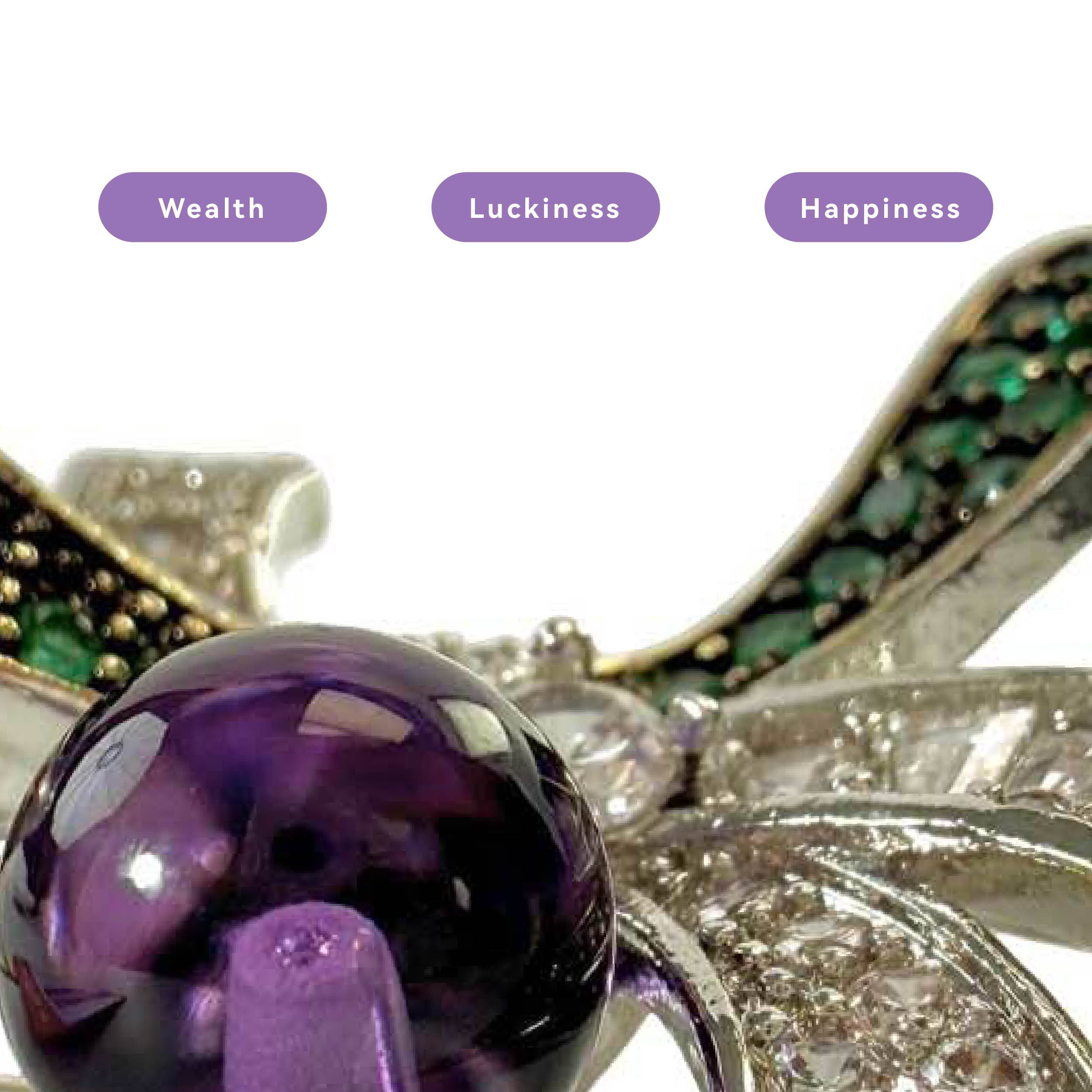 Shinecrys- amethyst brooch