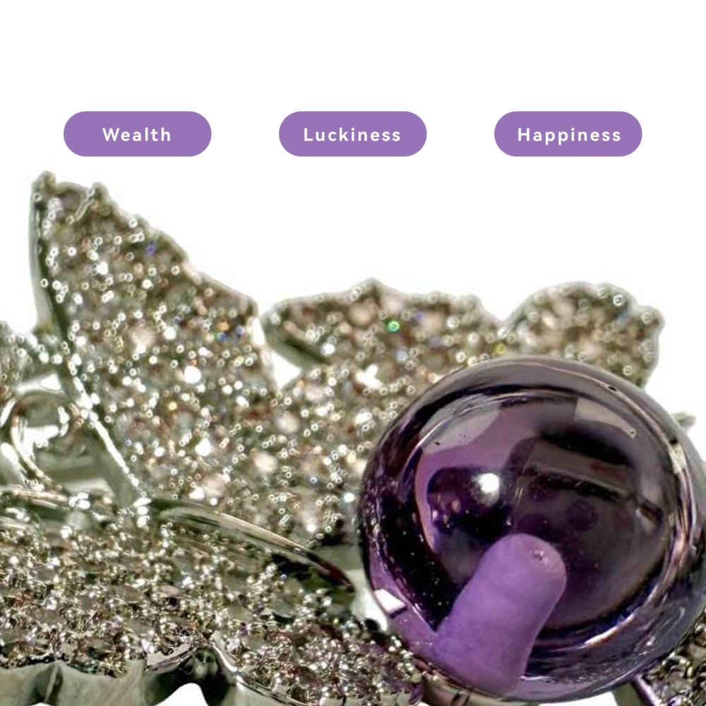 Shinecrys- amethyst brooch