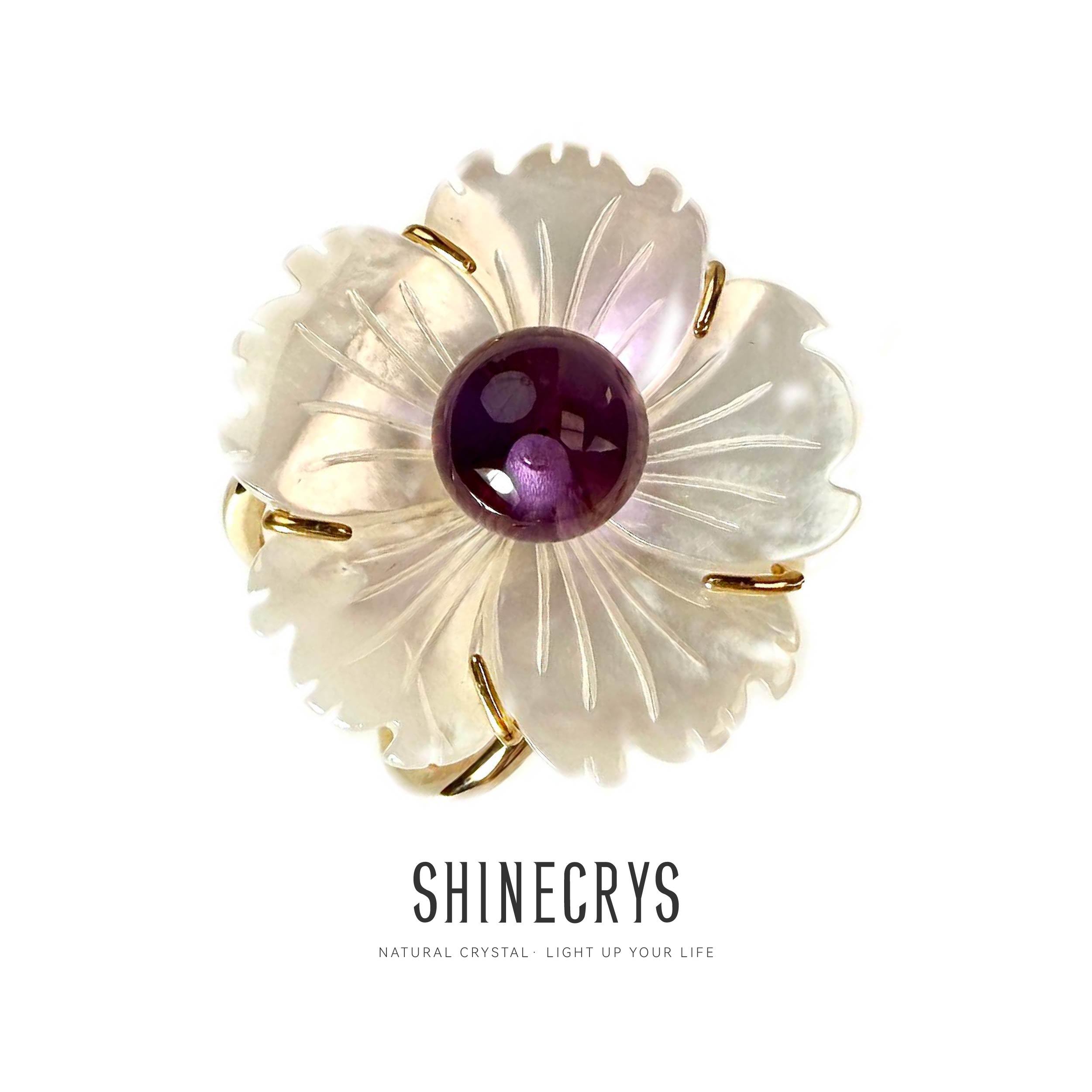Shinecrys-amethyst ring
