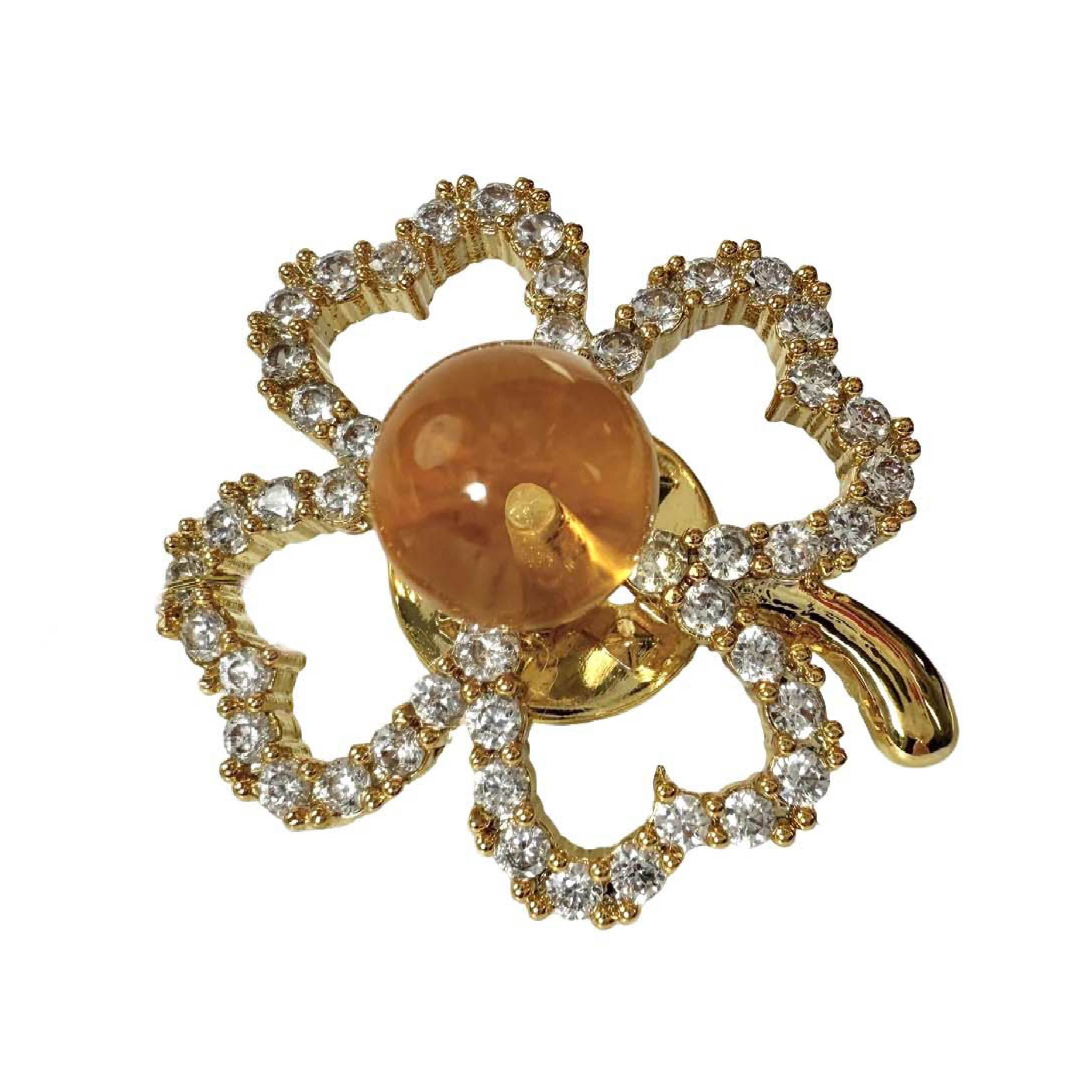 Shinecrys- citrine brooch