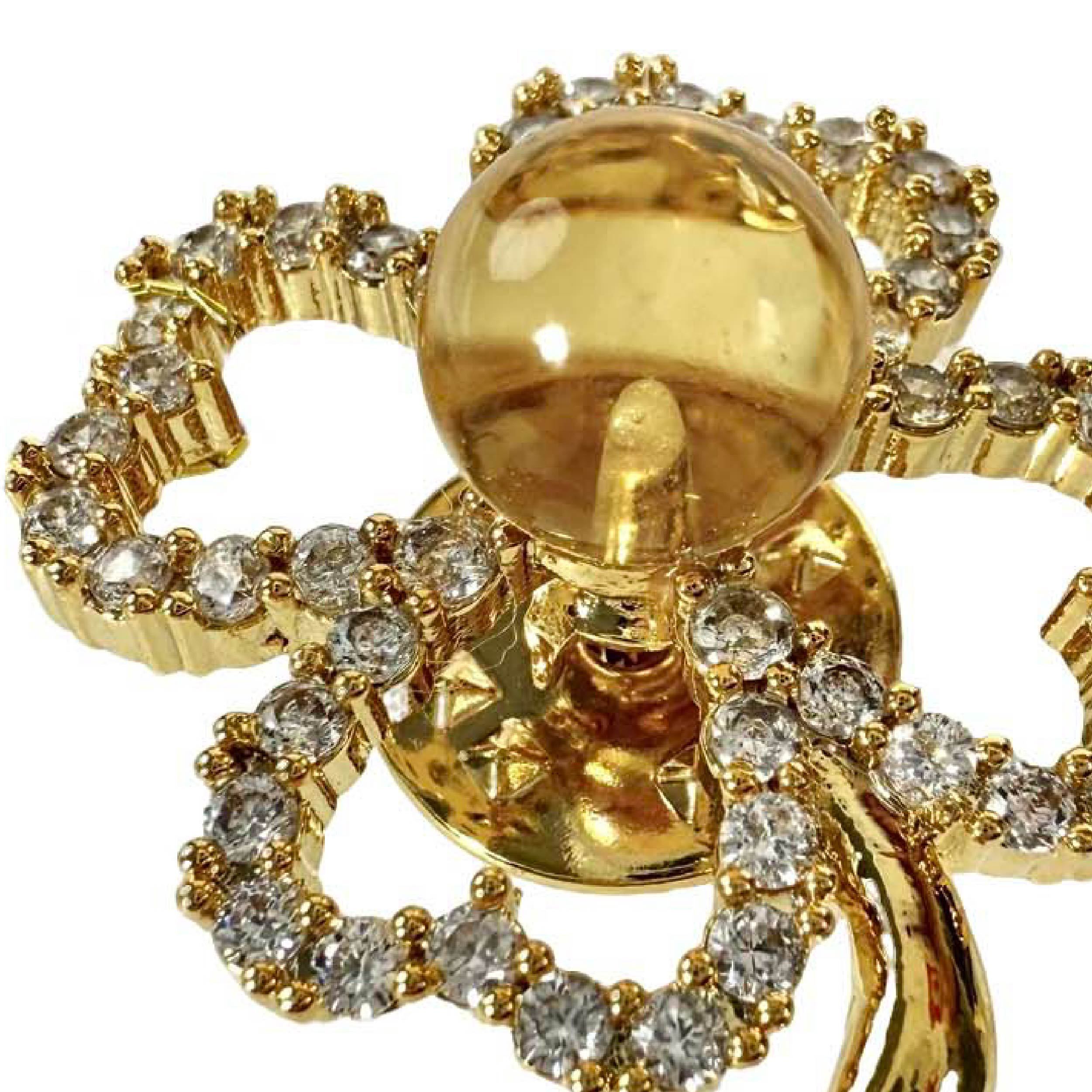 Shinecrys- citrine brooch