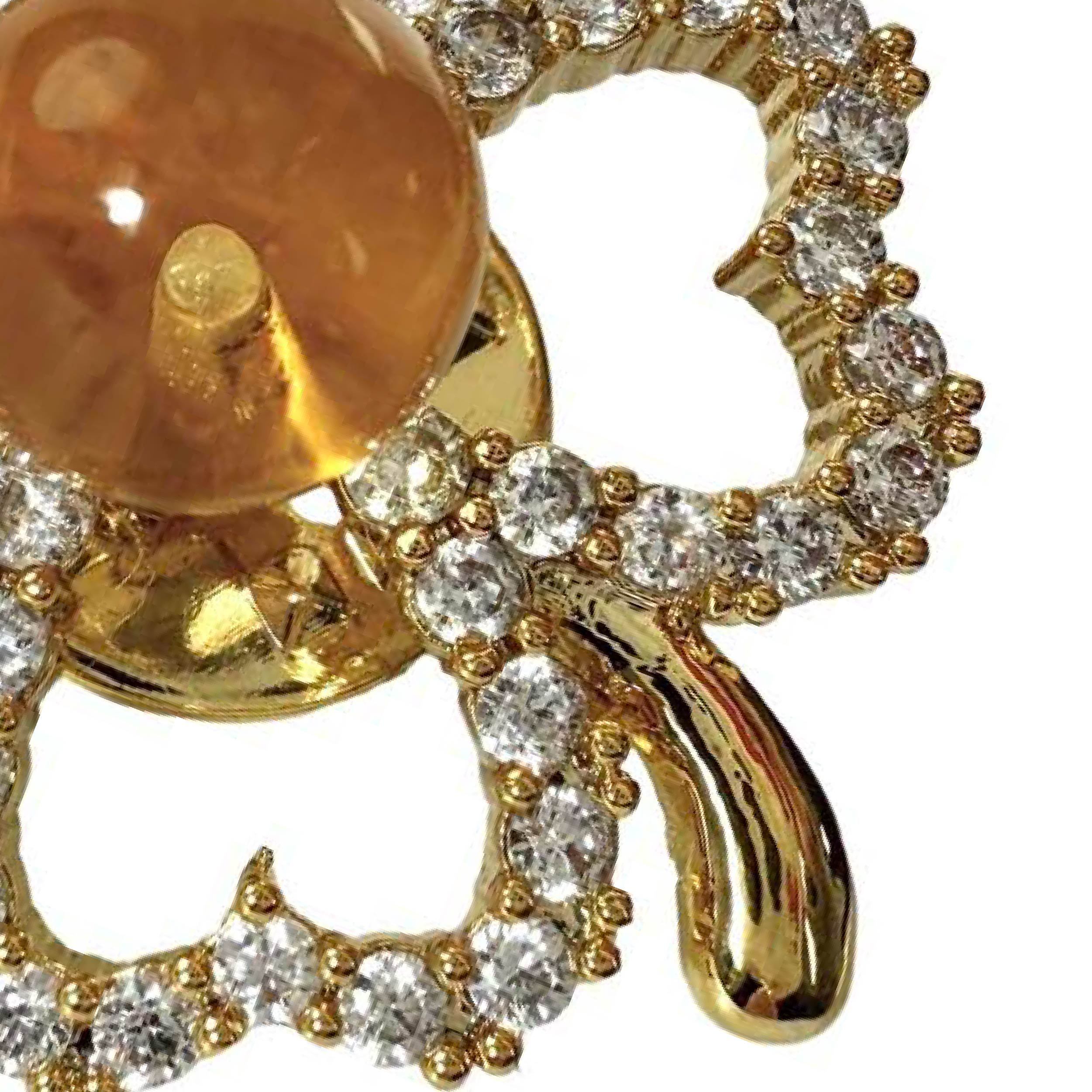 Shinecrys- citrine brooch