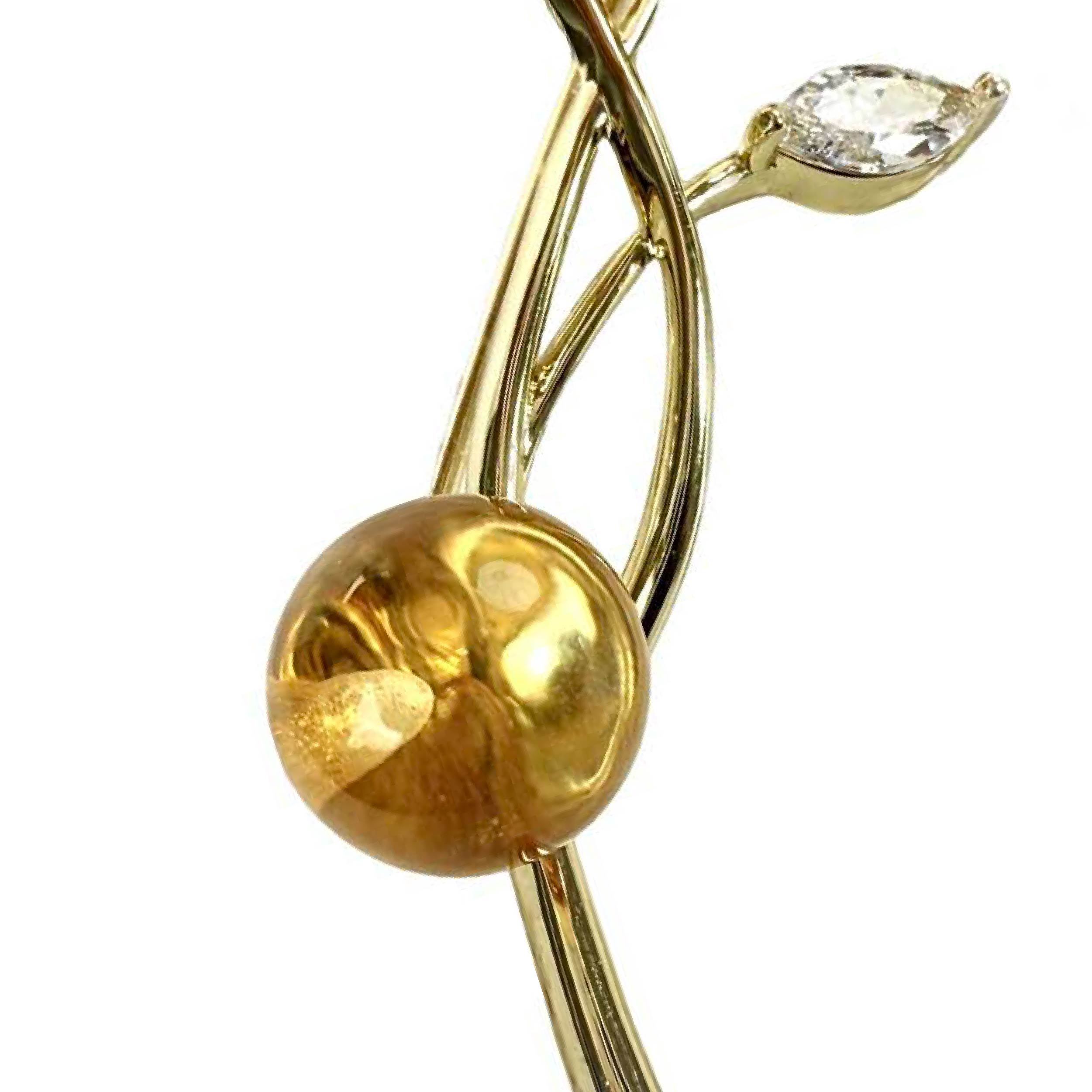 Shinecrys- citrine brooch