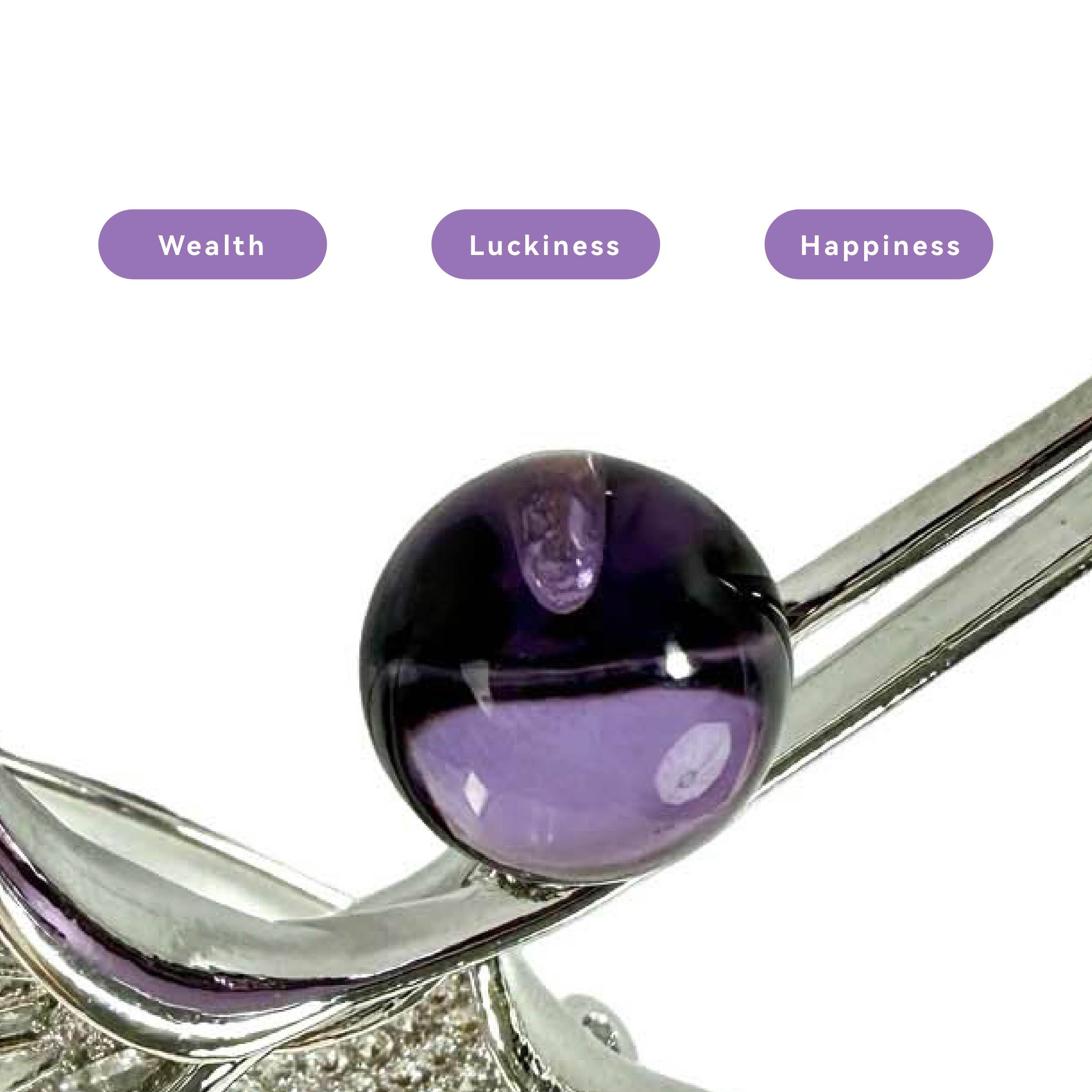 Shinecrys- amethyst brooch