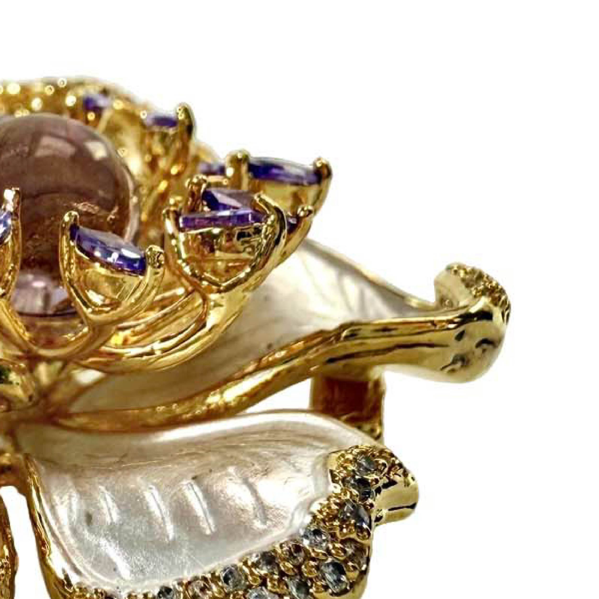 Shinecrys- citrine brooch
