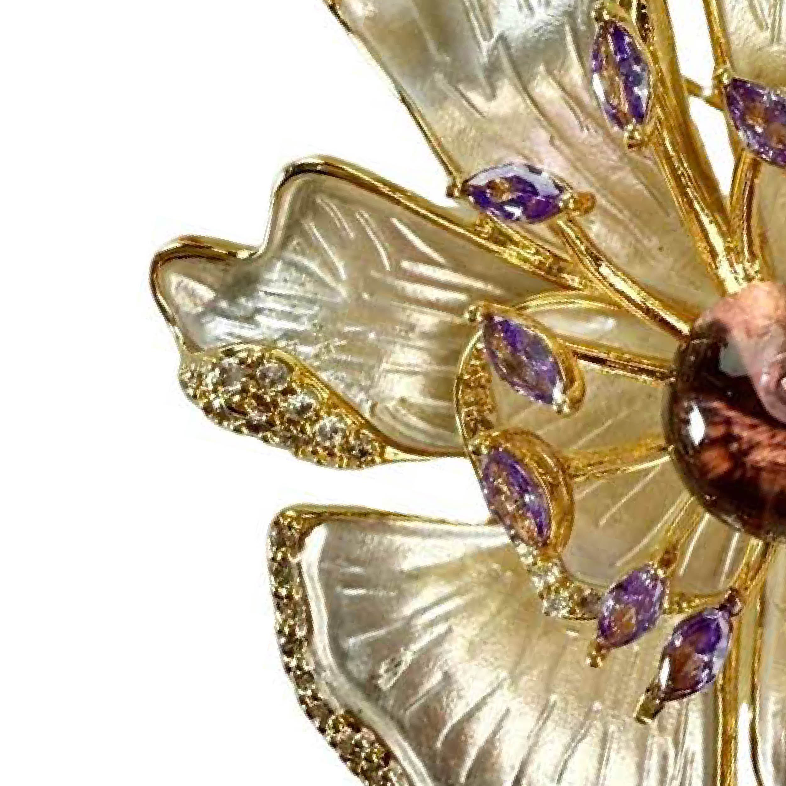 Shinecrys- citrine brooch