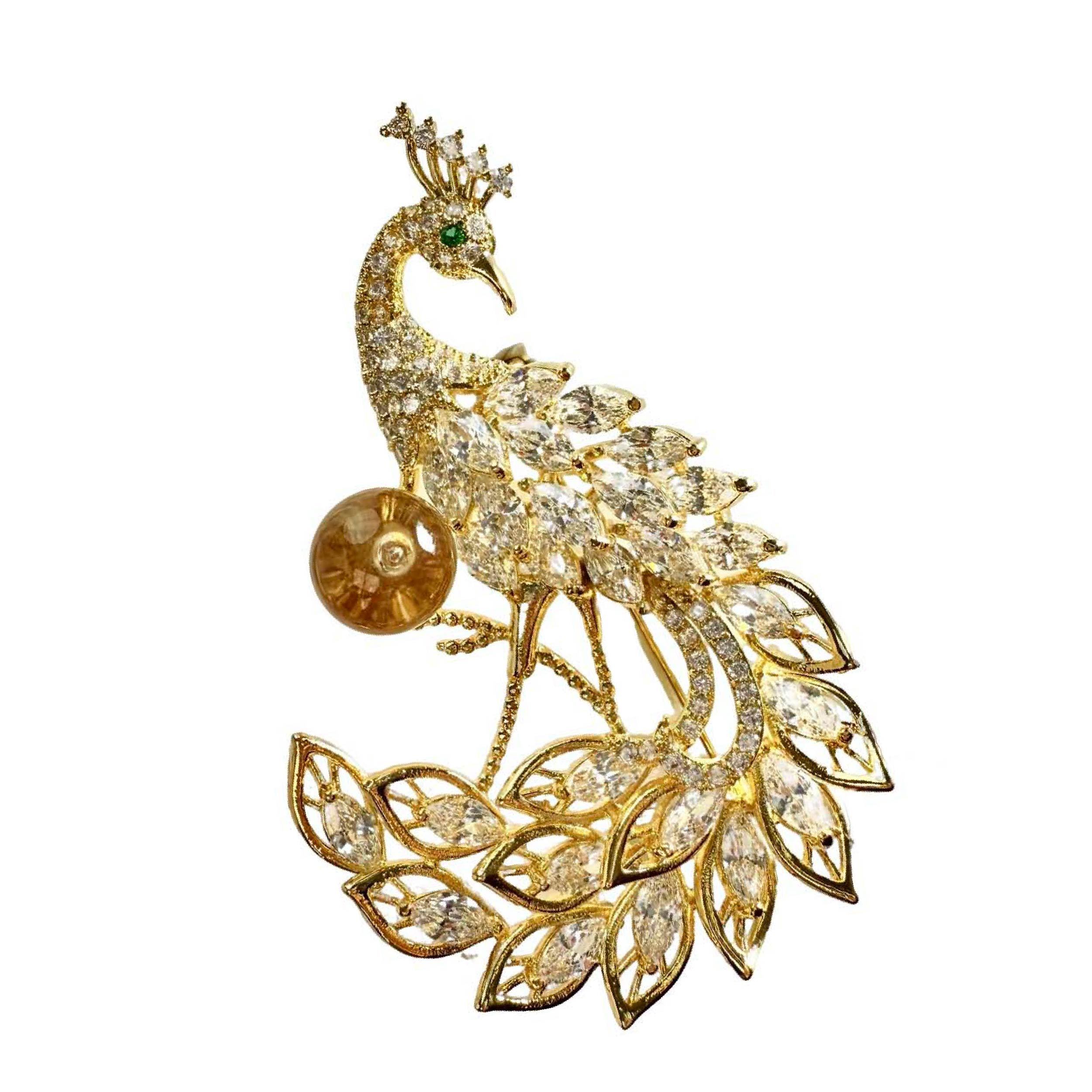 Shinecrys- citrine brooch