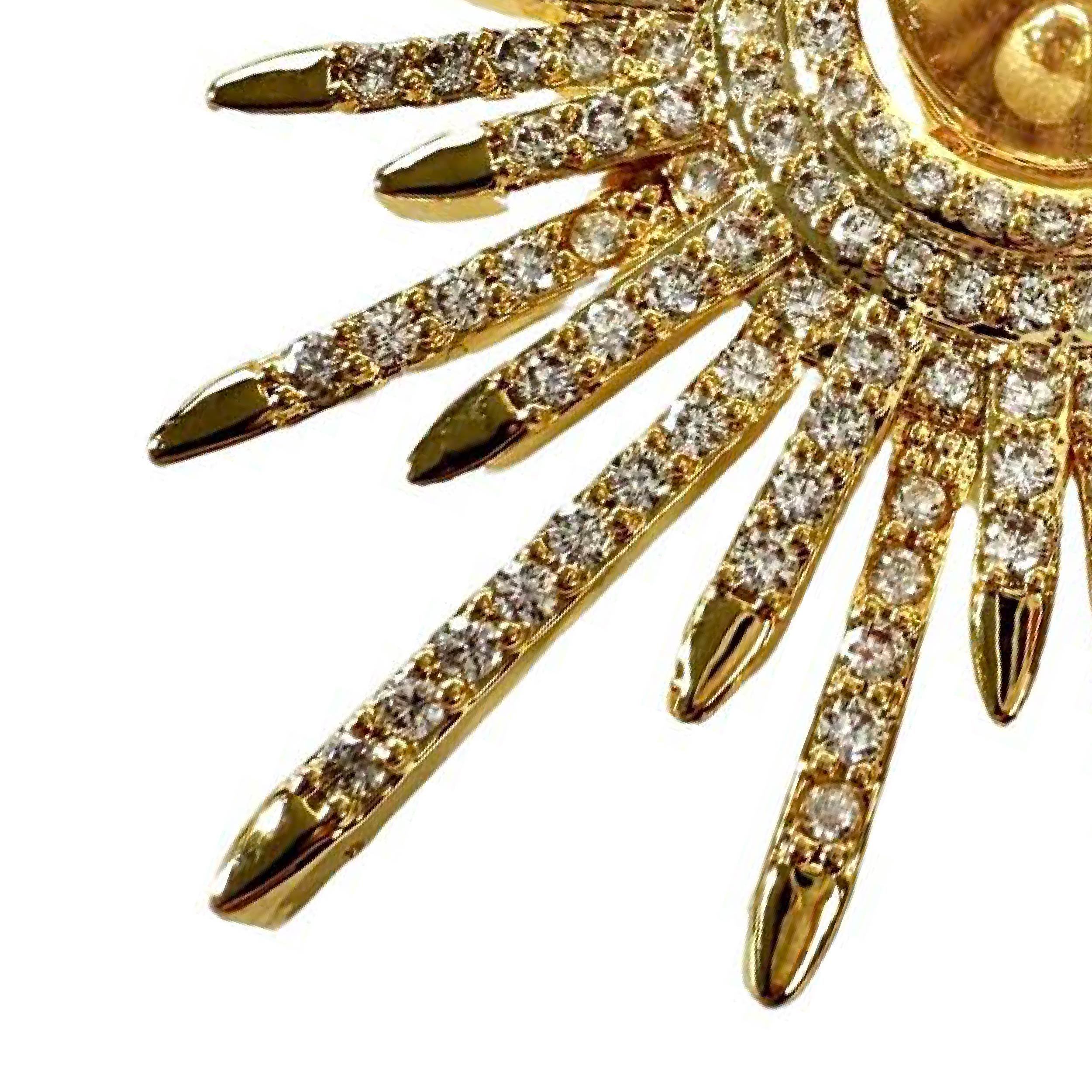 Shinecrys- citrine brooch