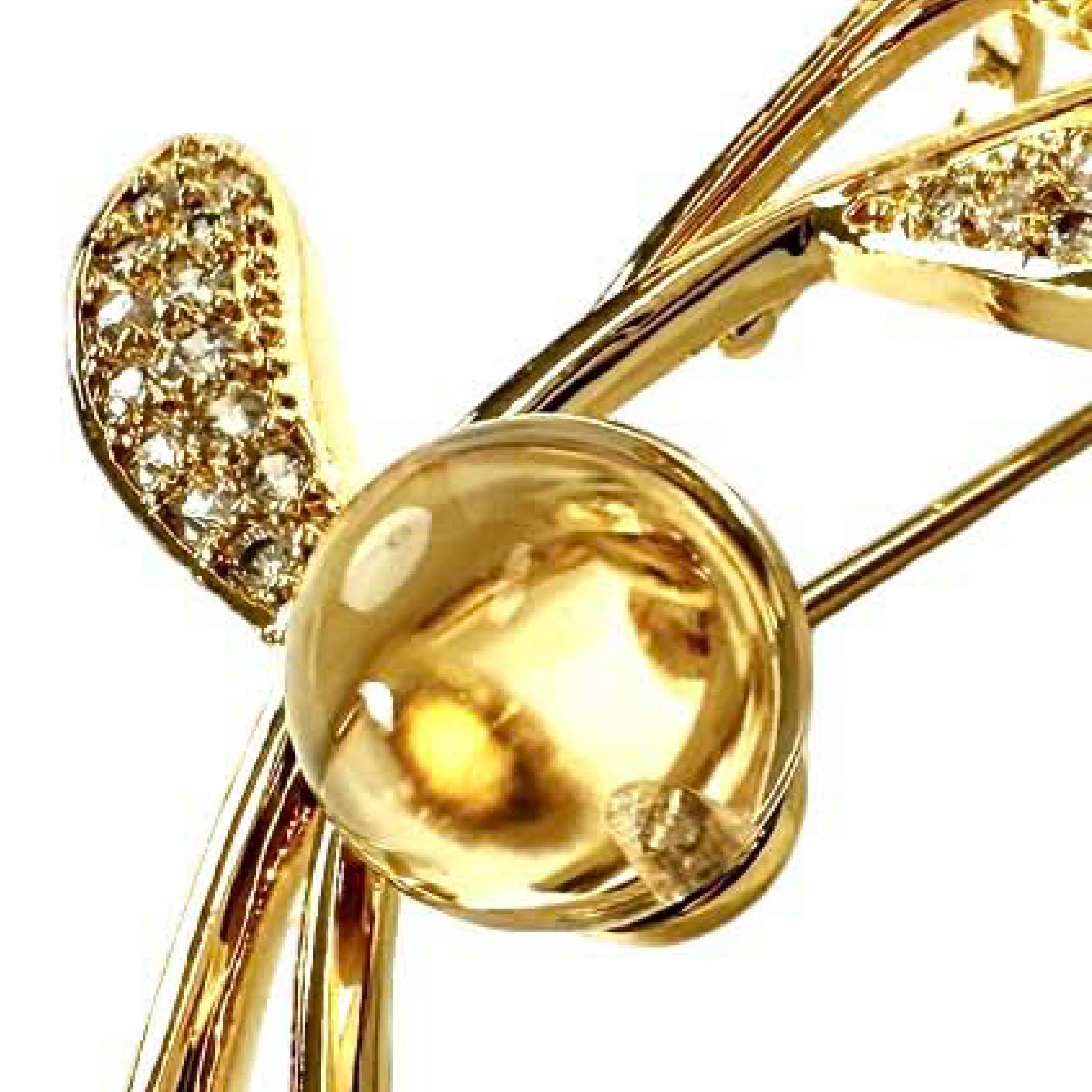 Shinecrys- citrine brooch