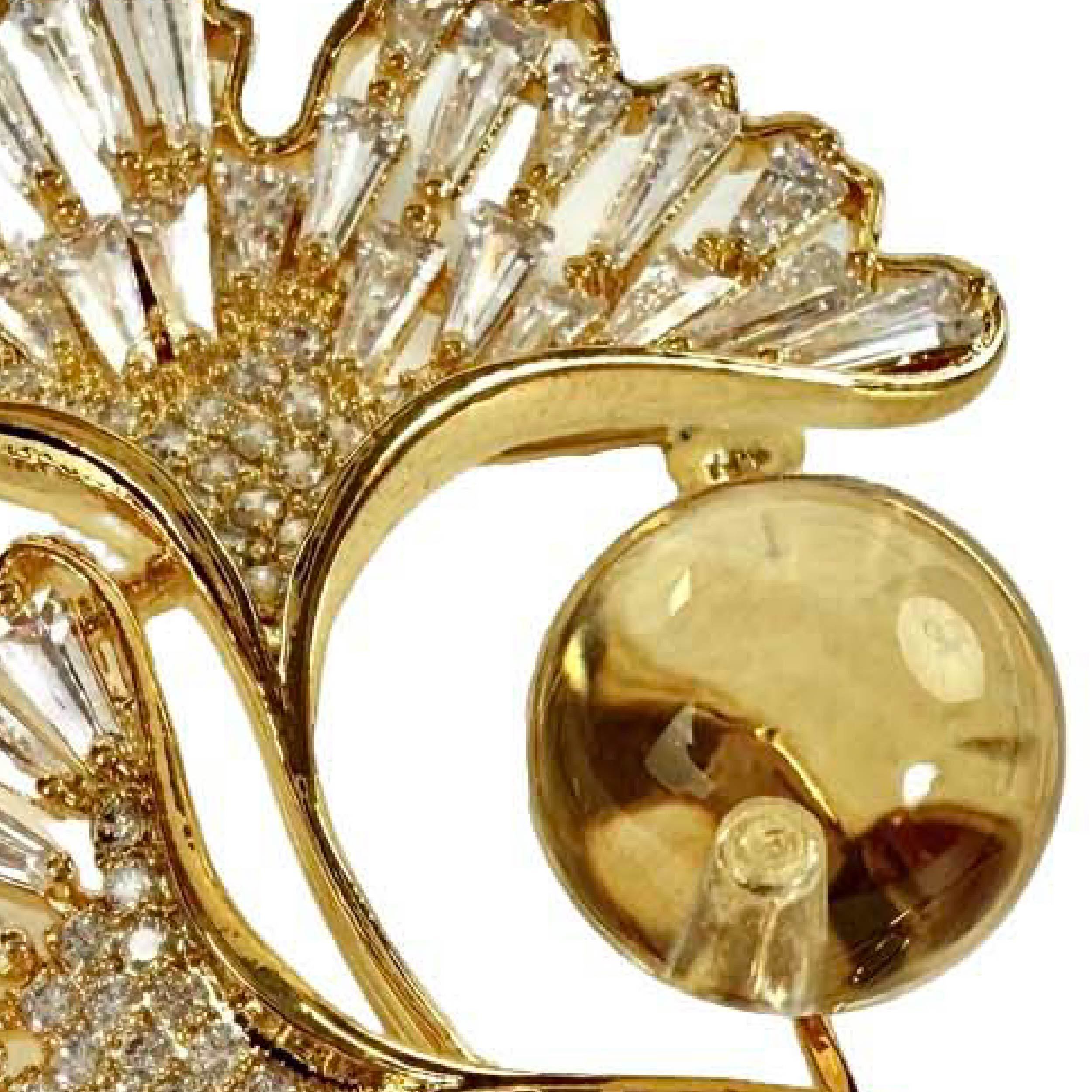 Shinecrys- citrine brooch