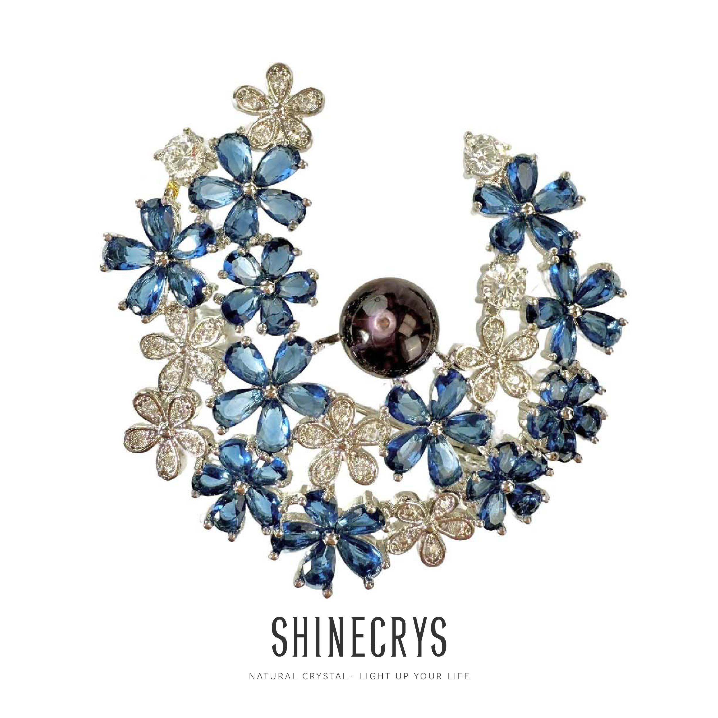 Shinecrys- amethyst brooch