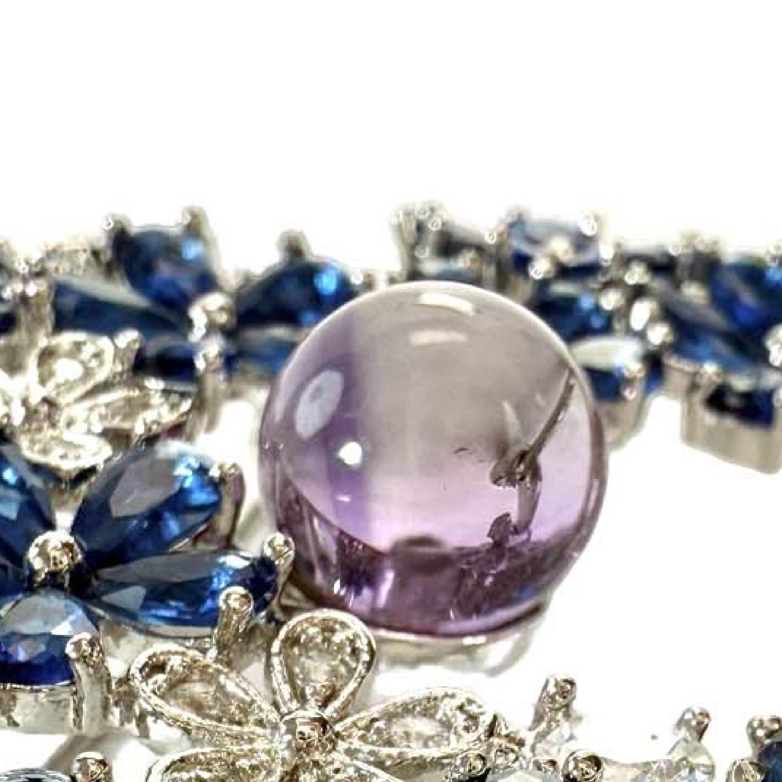 Shinecrys- amethyst brooch