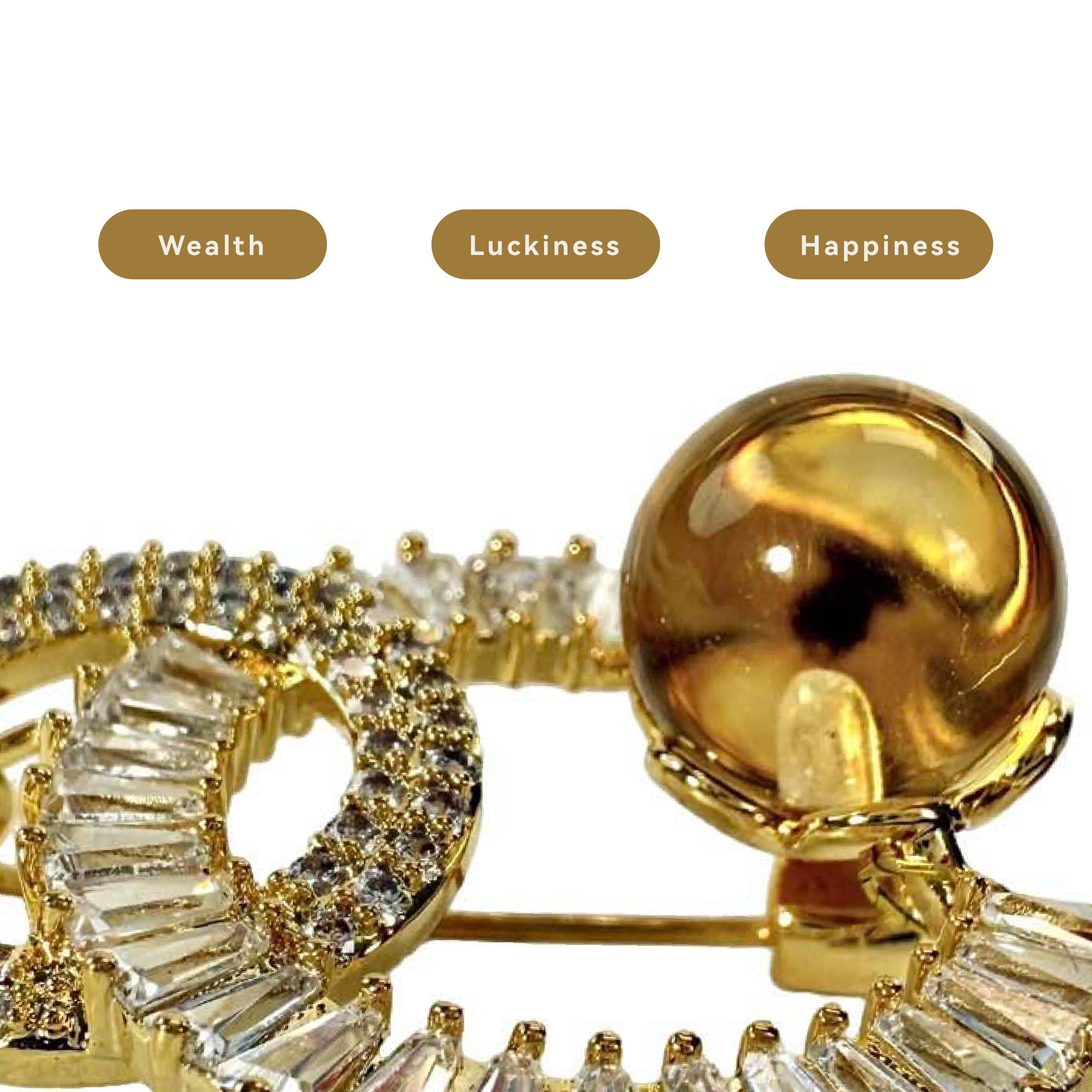 Shinecrys- citrine brooch