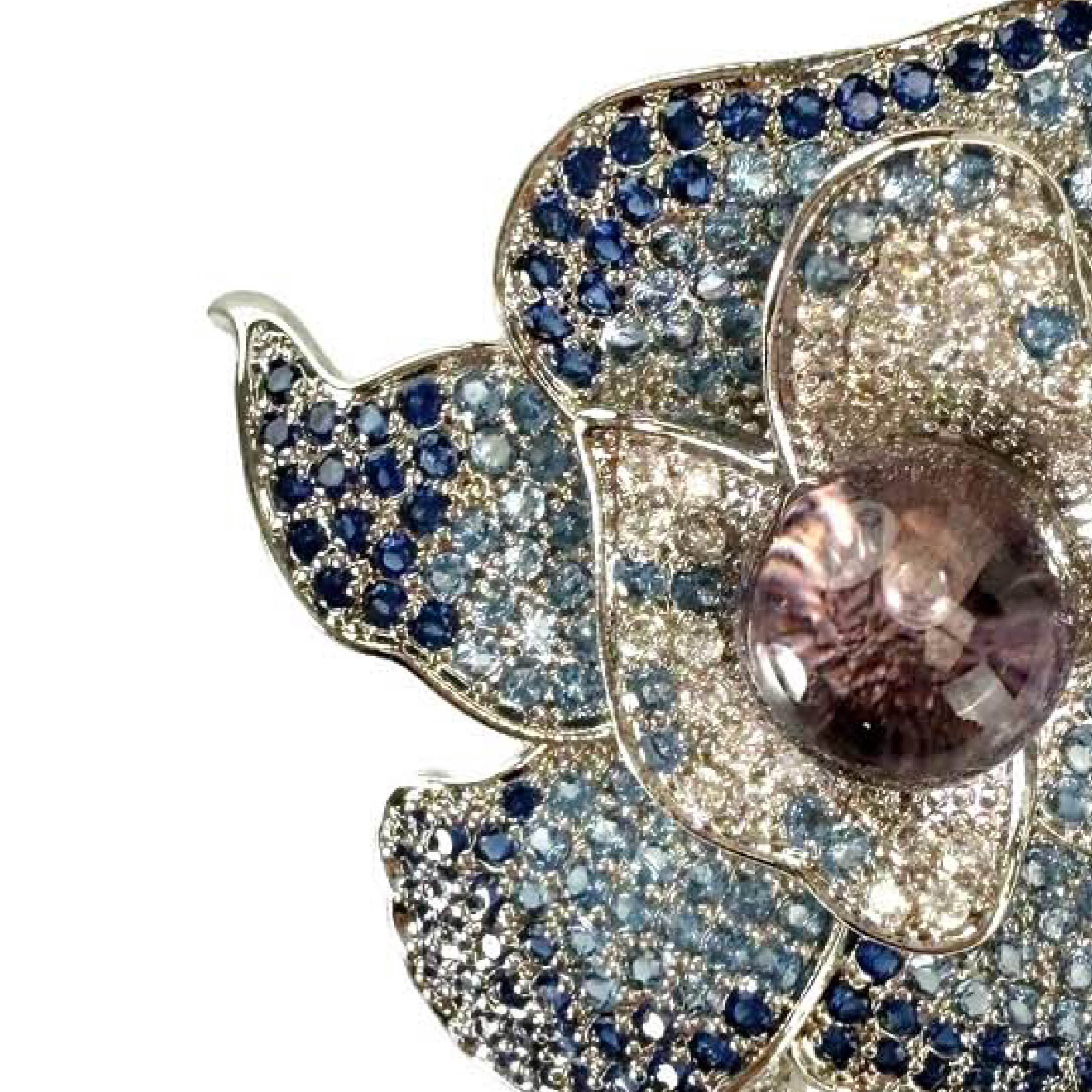 Shinecrys- amethyst brooch