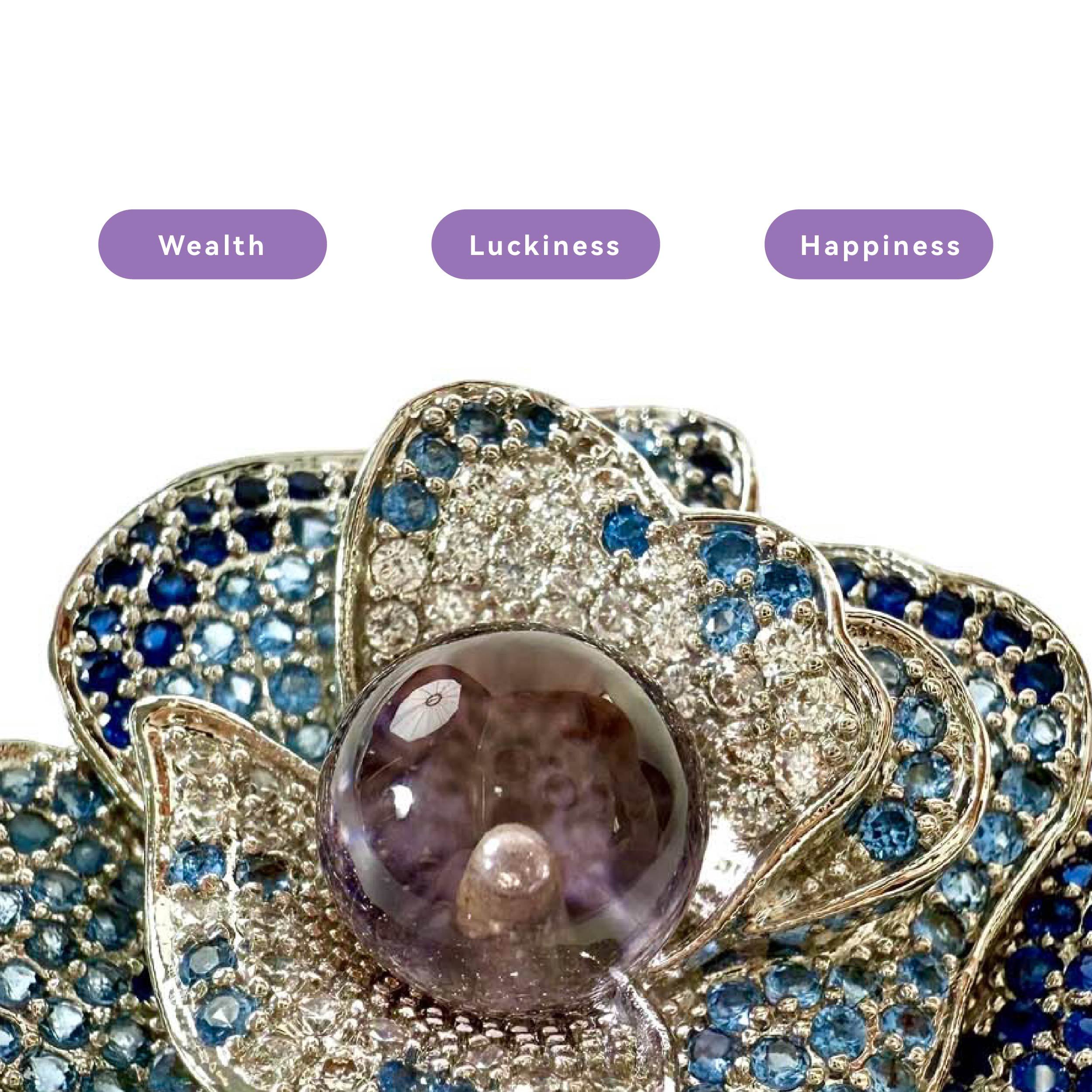 Shinecrys- amethyst brooch