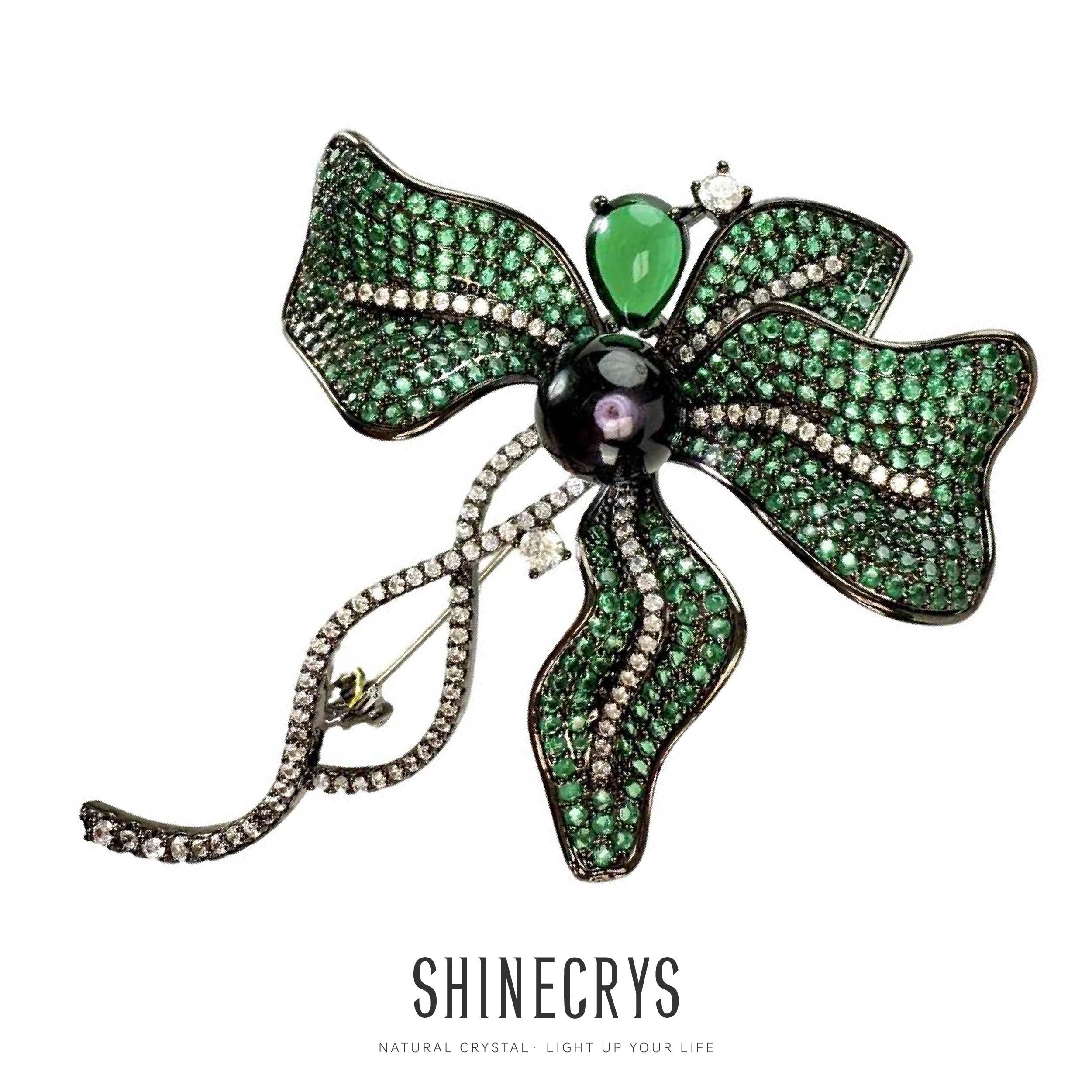 Shinecrys- amethyst brooch