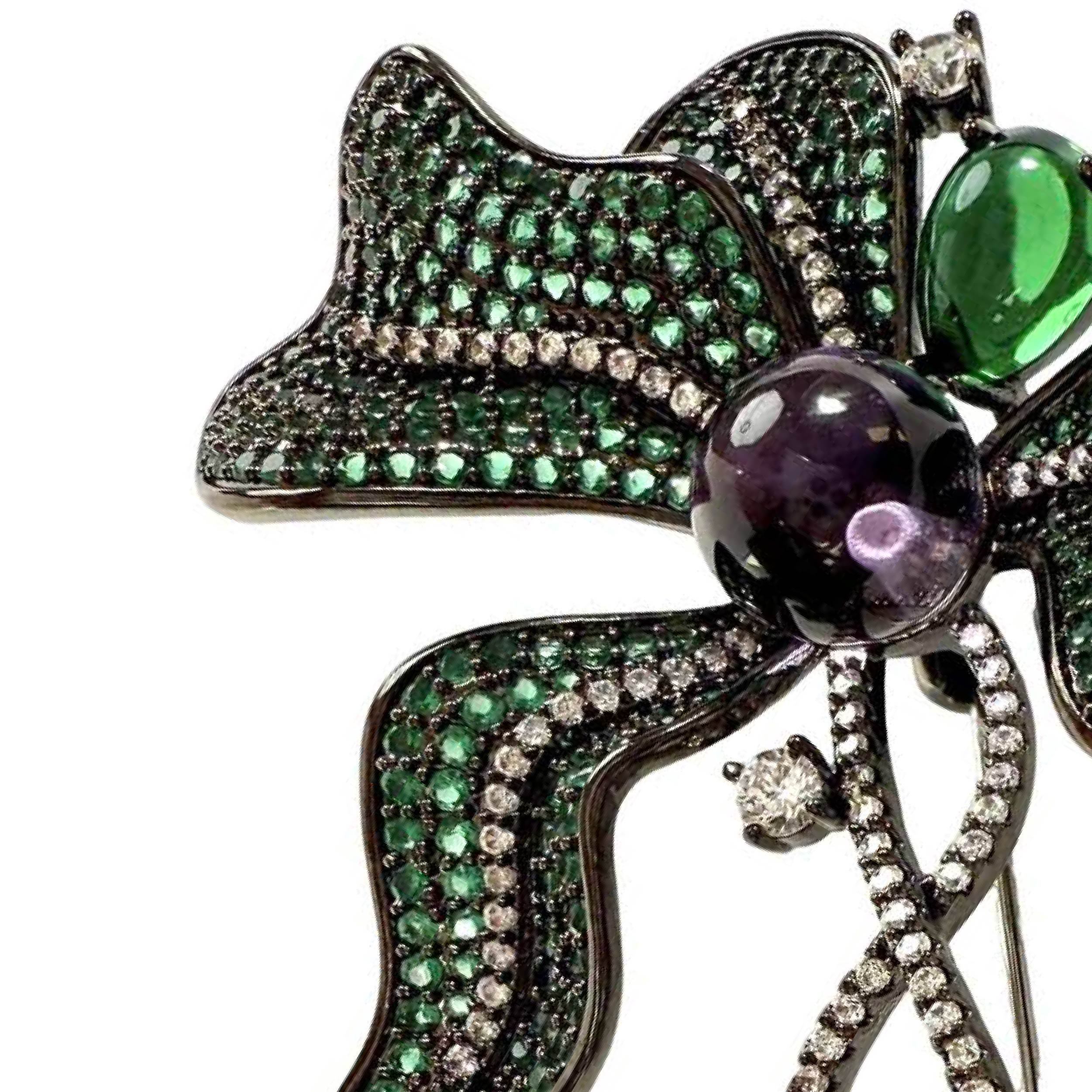 Shinecrys- amethyst brooch