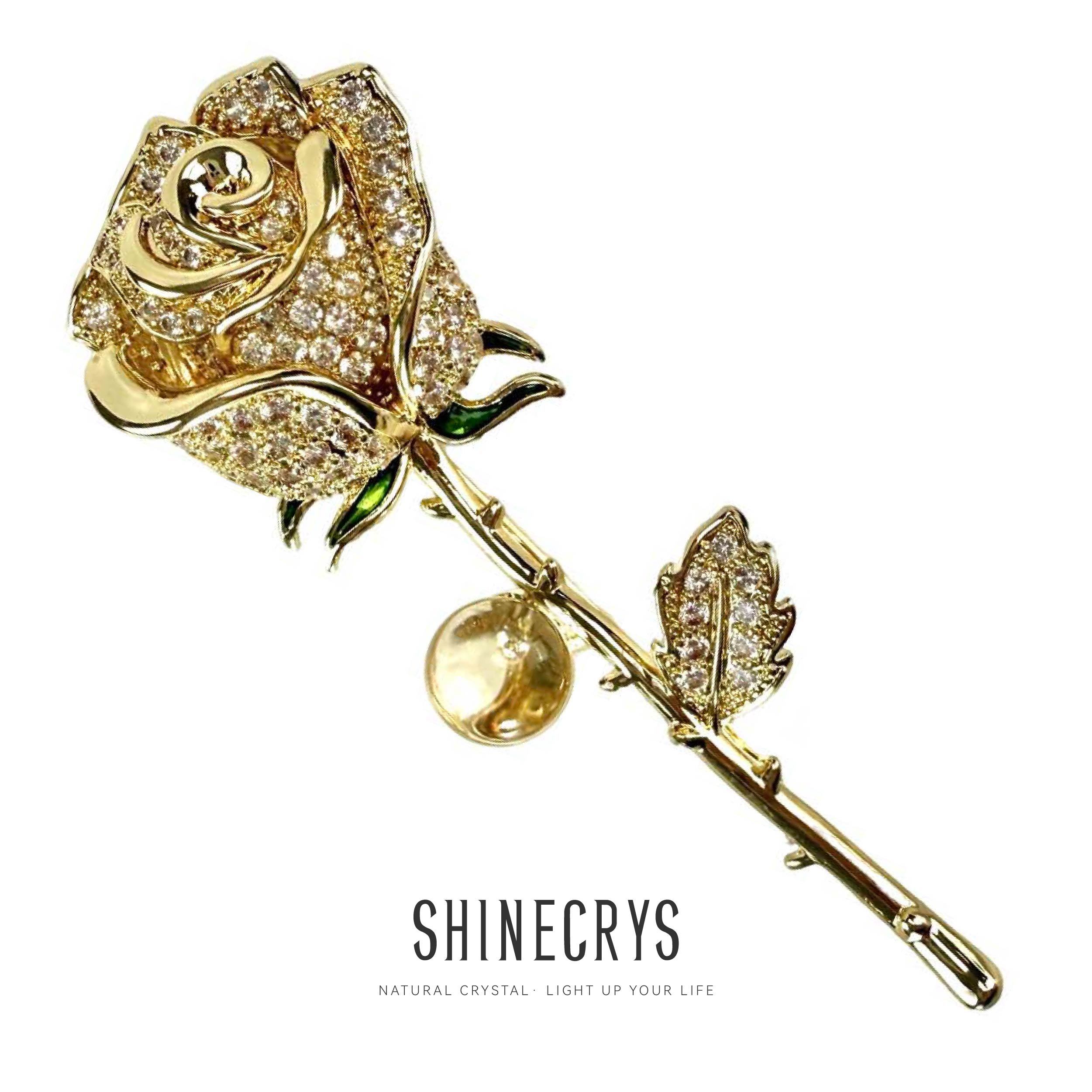 Shinecrys- amethyst brooch