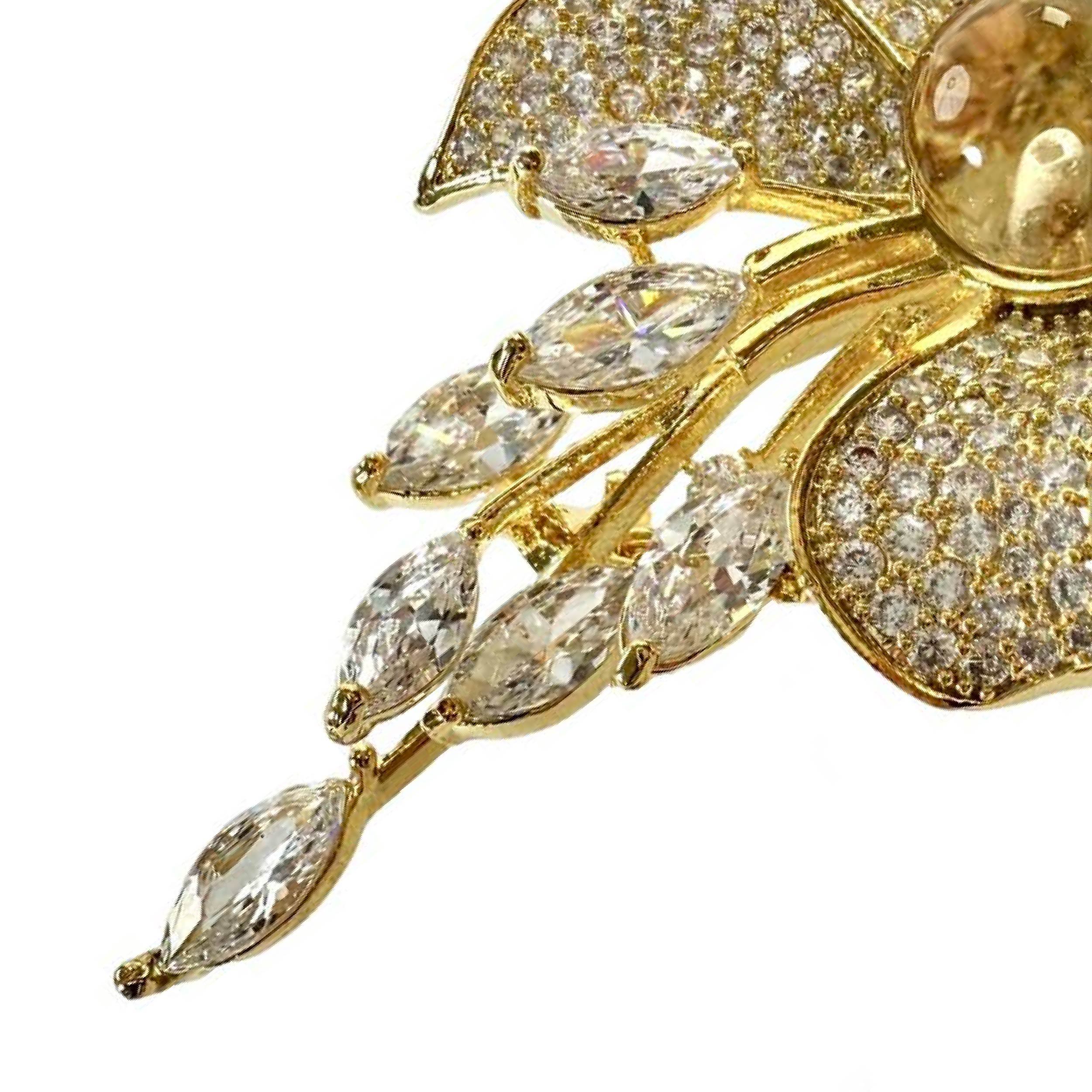 Shinecrys- citrine brooch