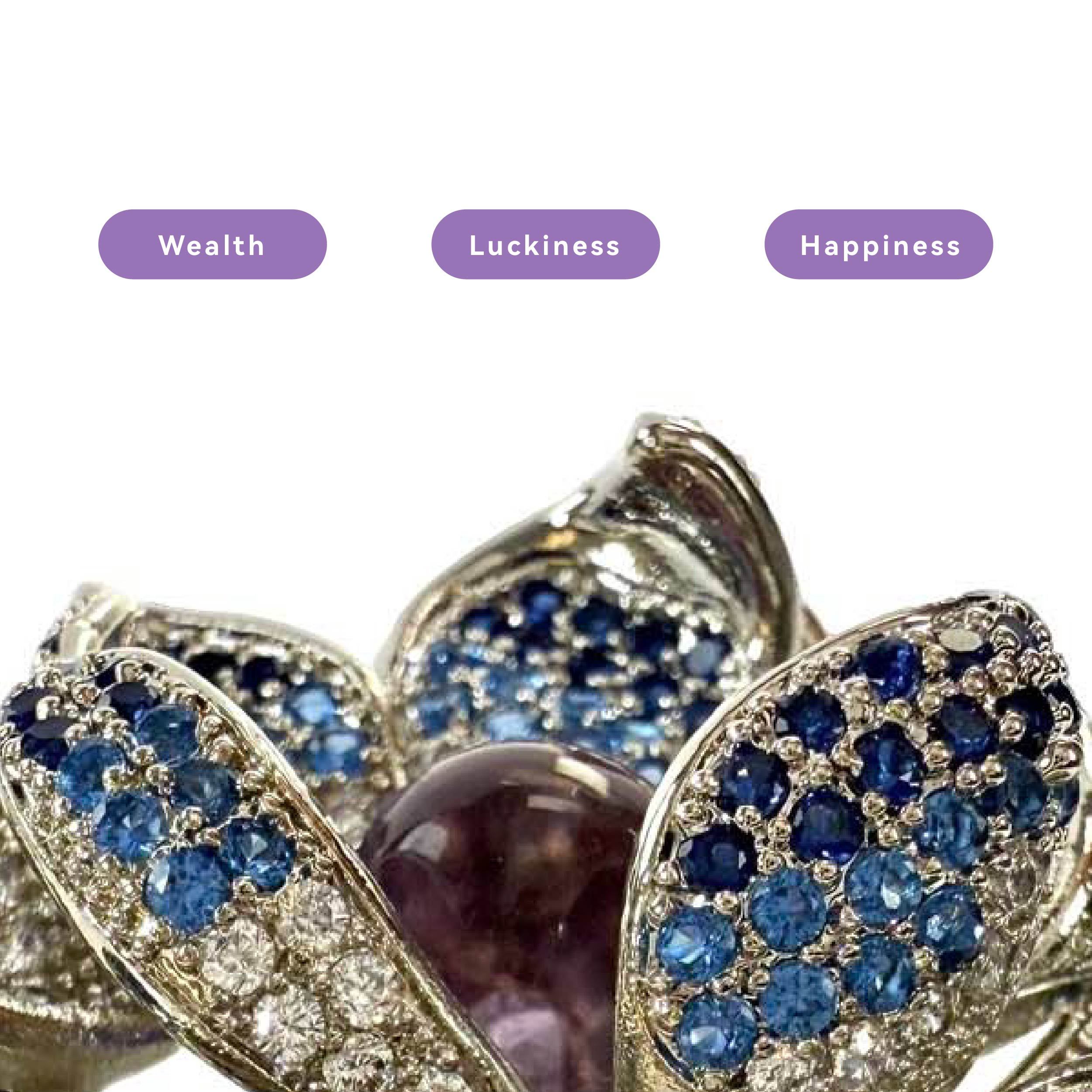 Shinecrys- amethyst brooch