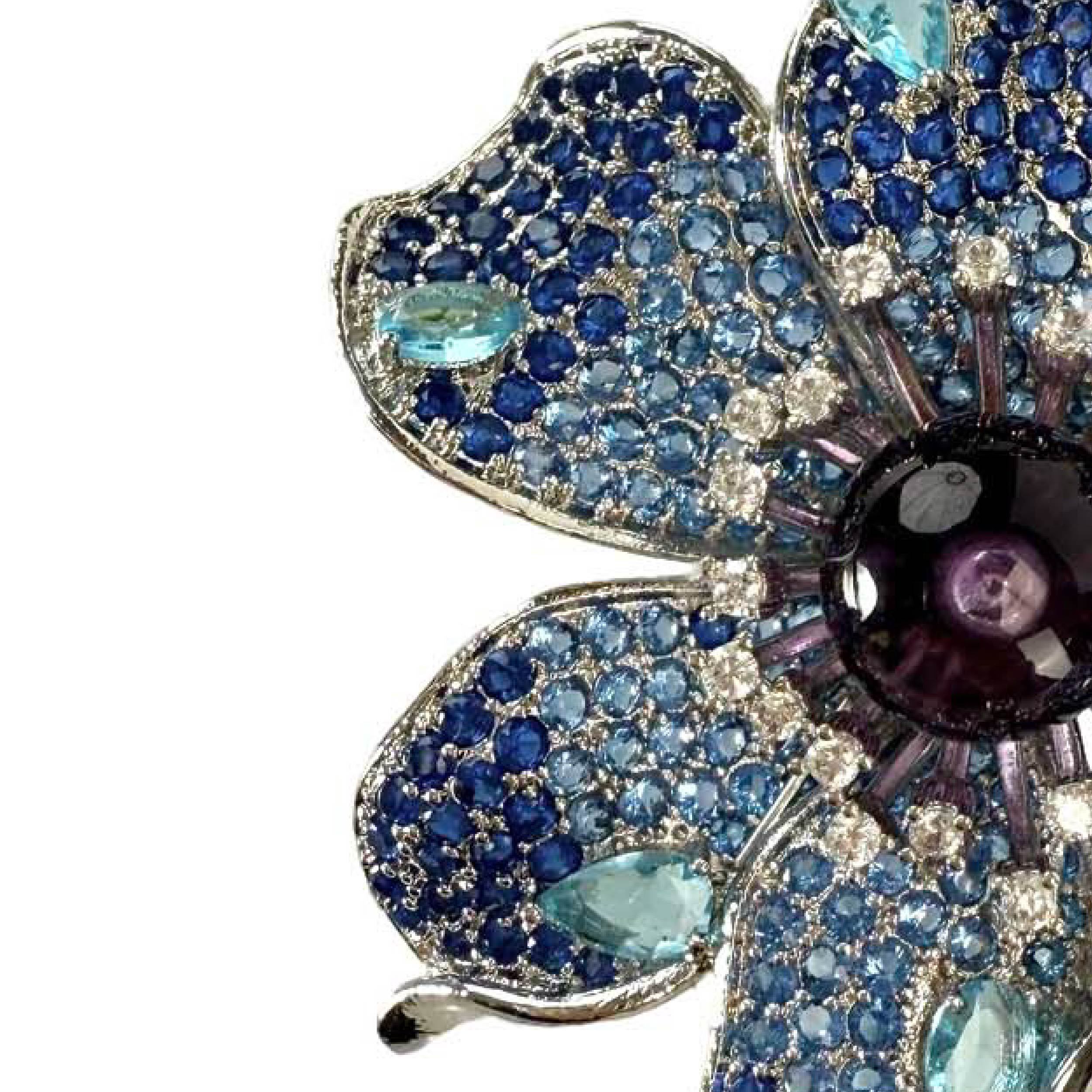 Shinecrys- amethyst brooch