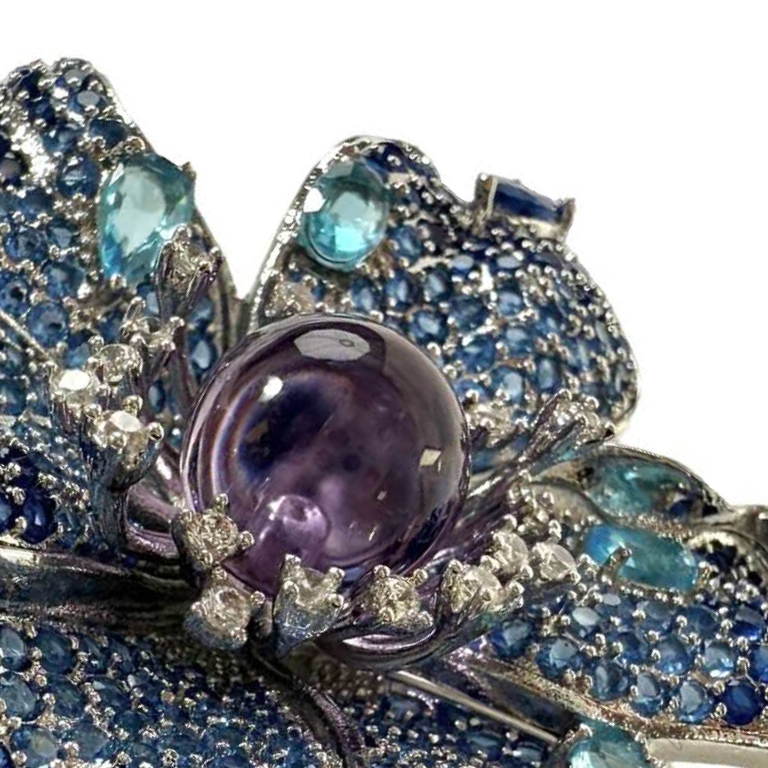 Shinecrys- amethyst brooch