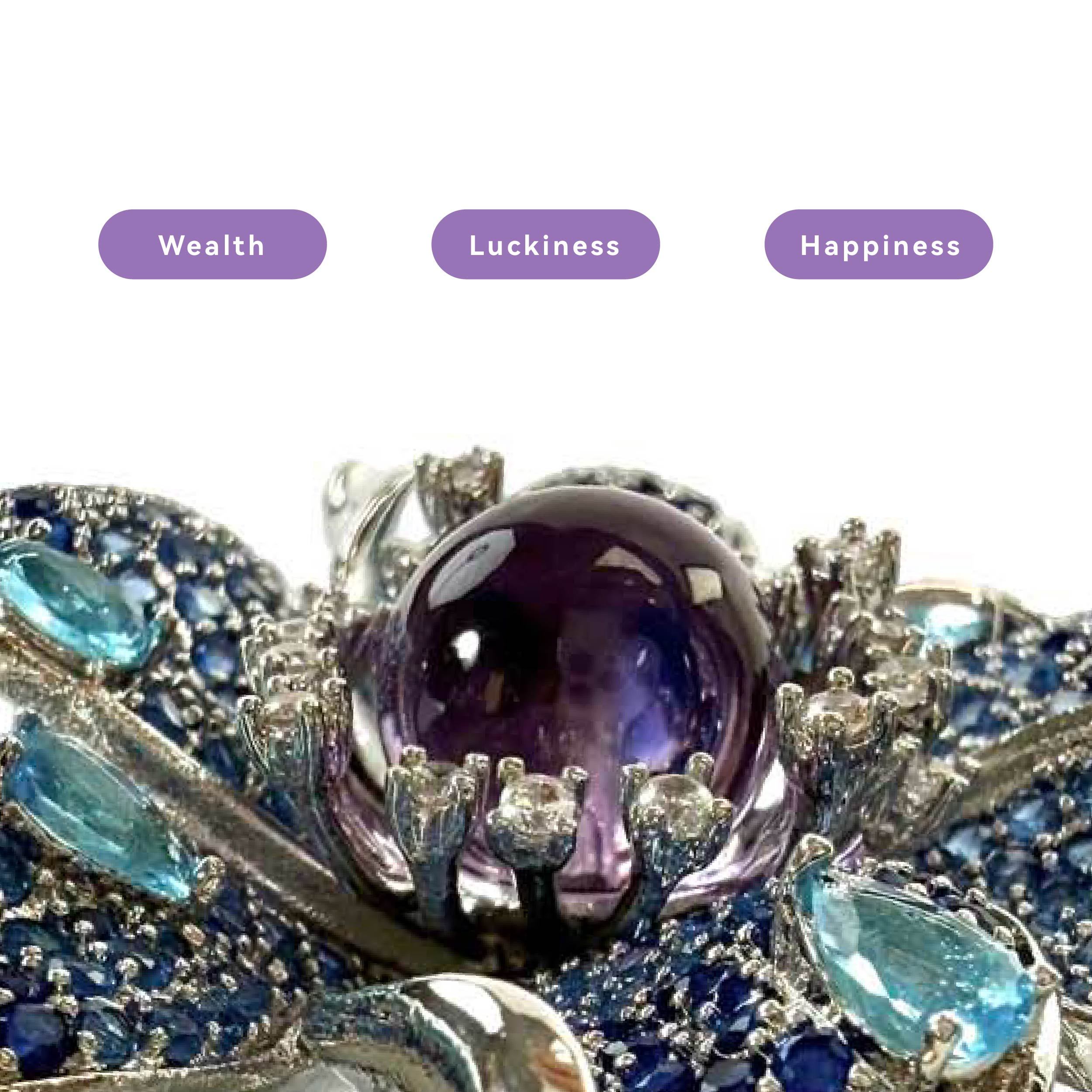 Shinecrys- amethyst brooch
