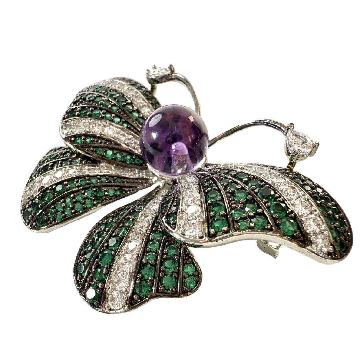 Shinecrys- amethyst brooch