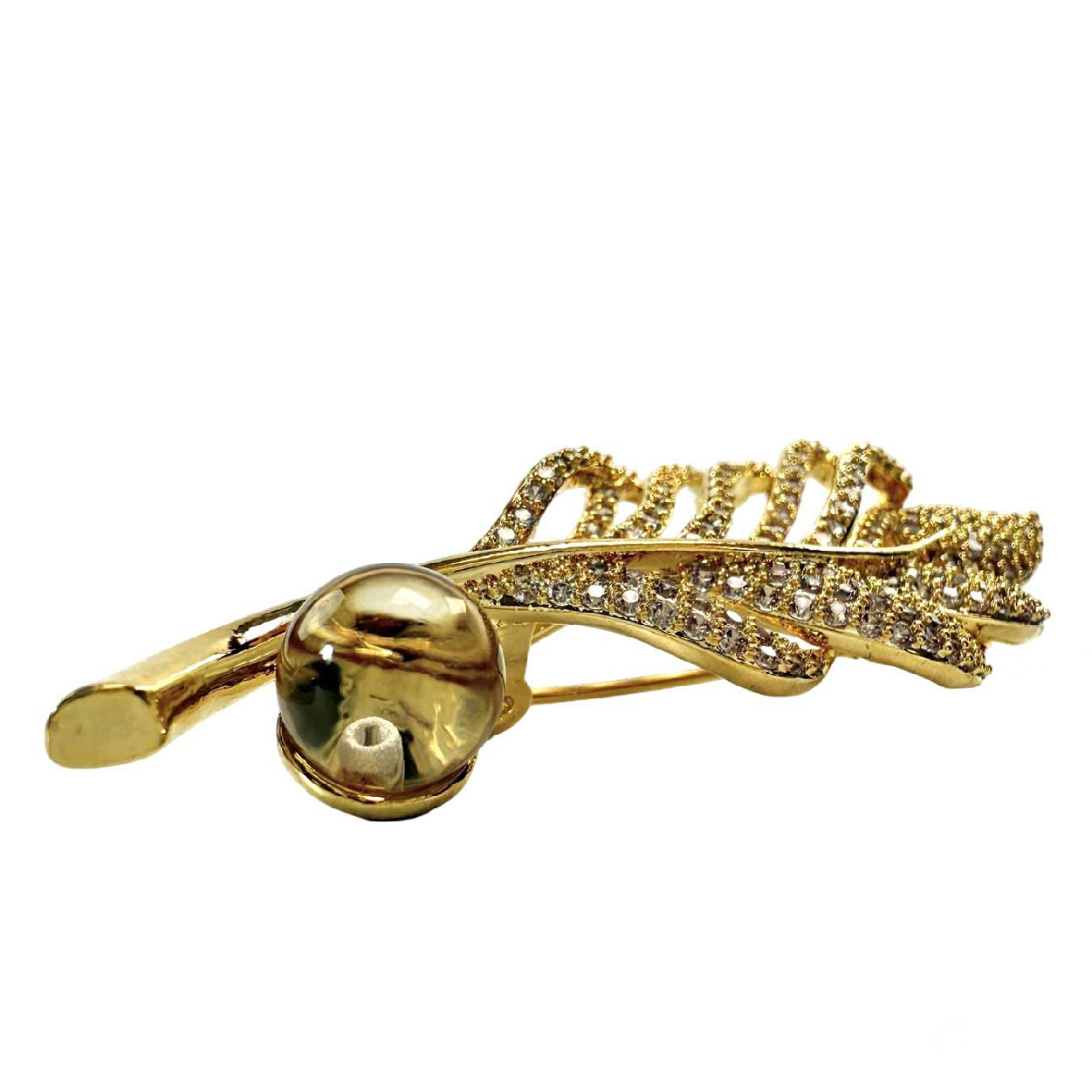 Shinecrys- citrine  brooch