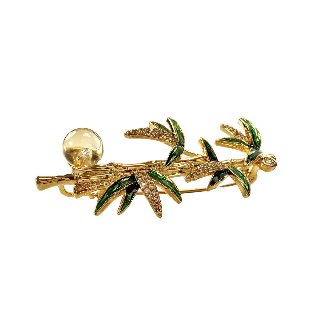 Shinecrys- citrine  brooch