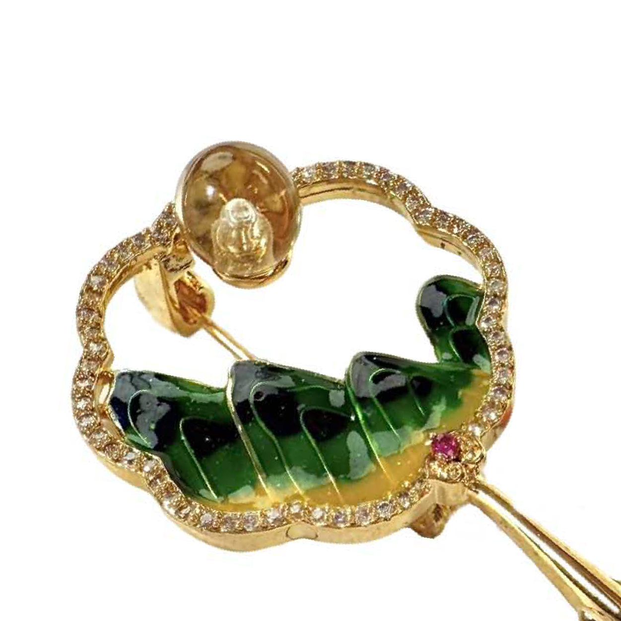Shinecrys- citrine  brooch