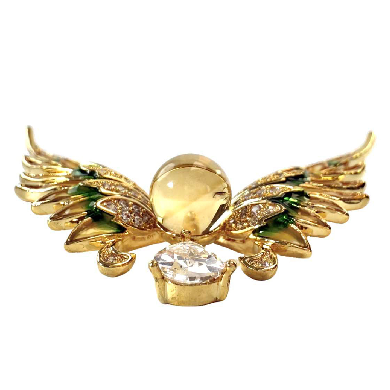 Shinecrys- citrine  brooch