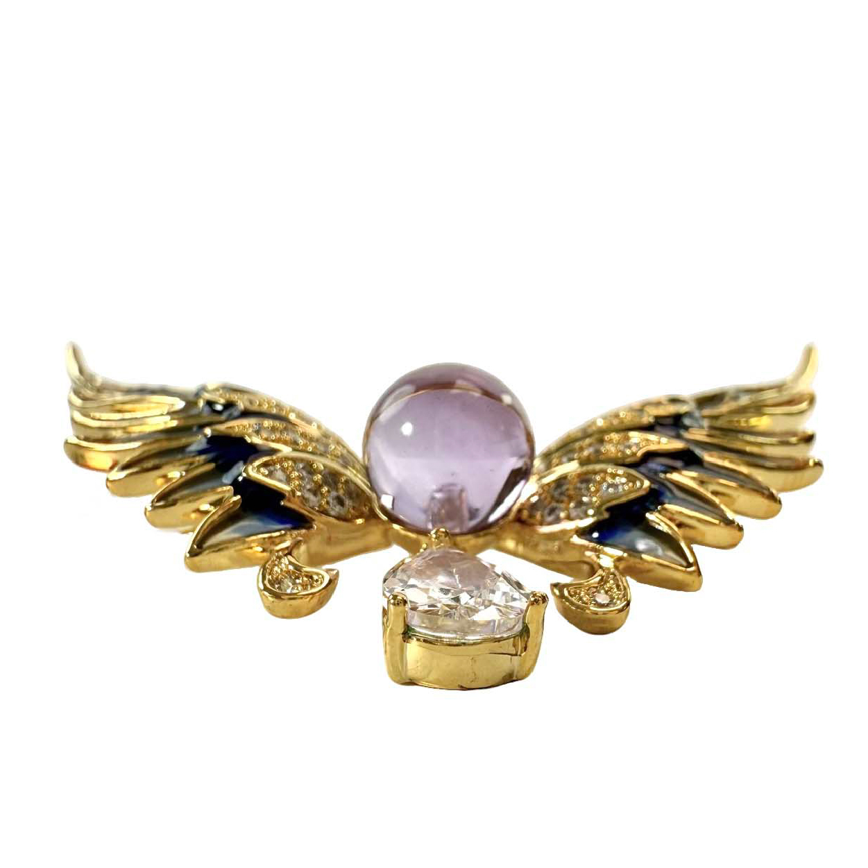 Shinecrys- amethyst  brooch