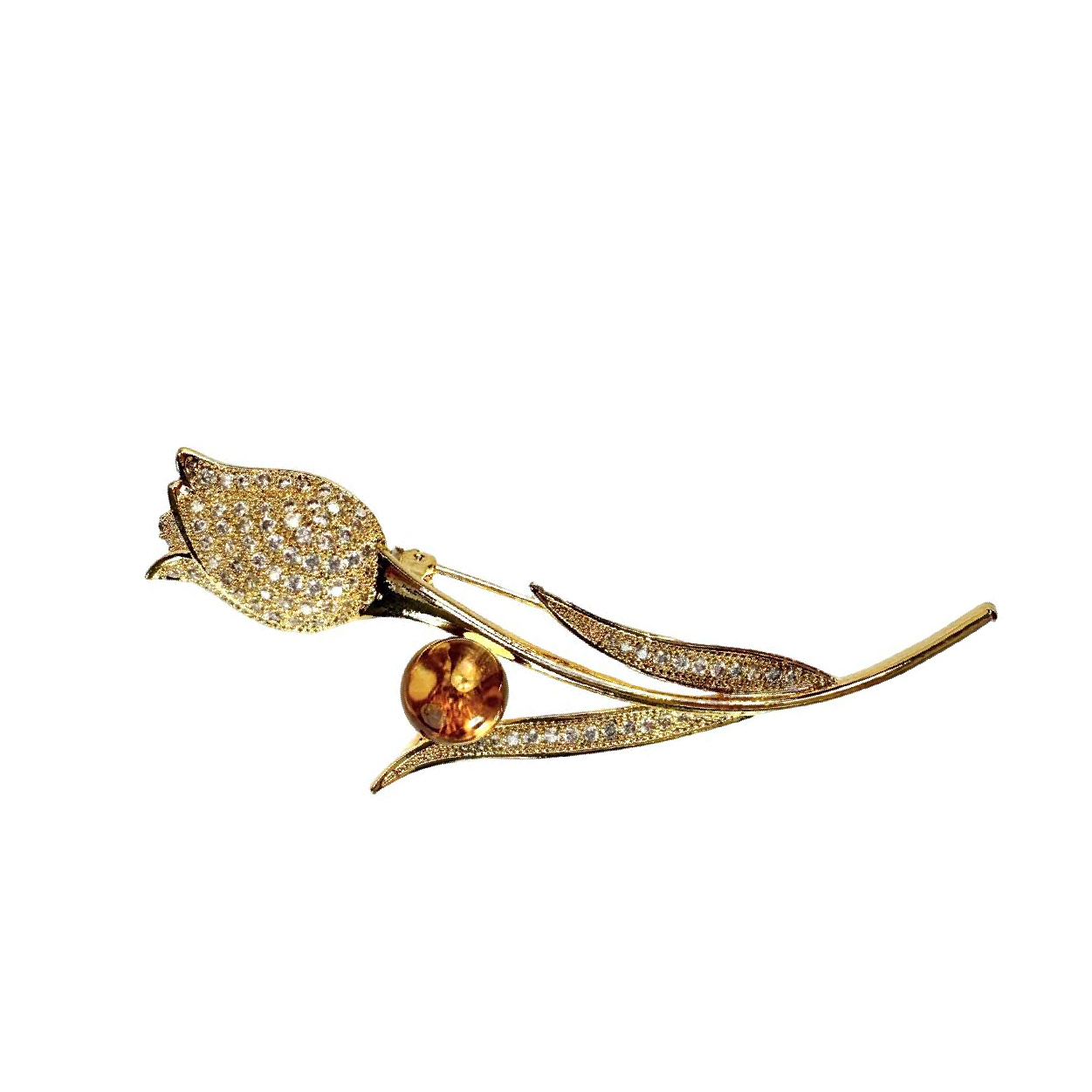 Shinecrys- citrine   brooch
