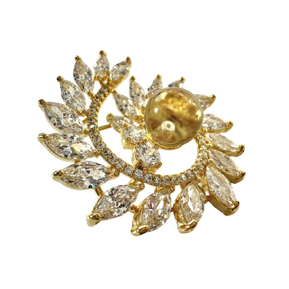 Shinecrys- citrine   brooch
