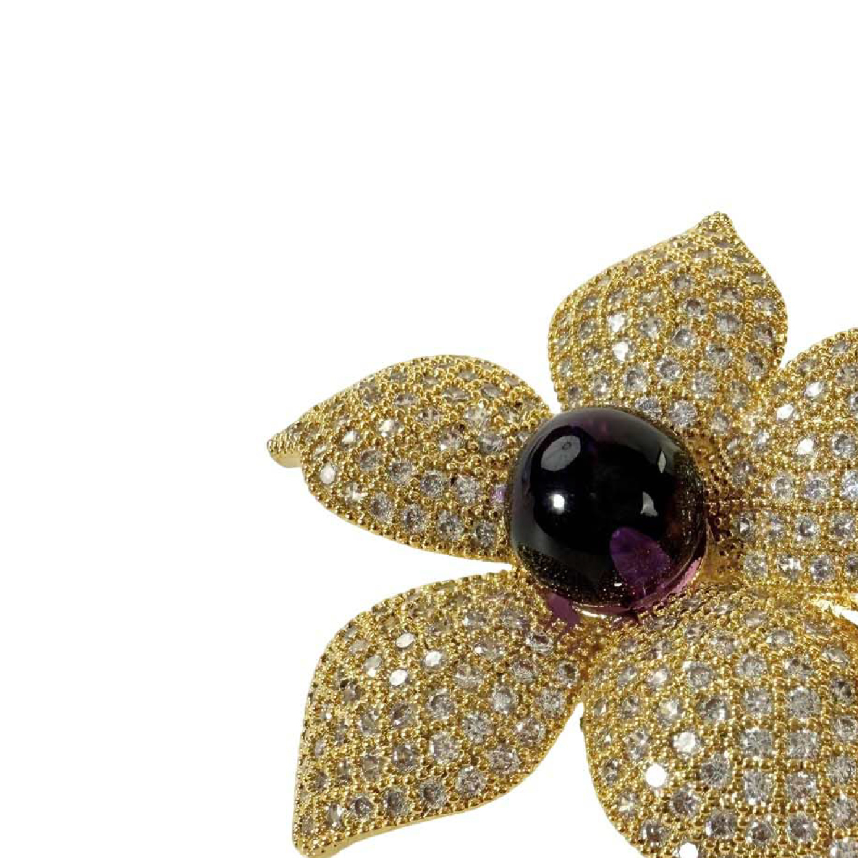Shinecrys- amethyst  brooch