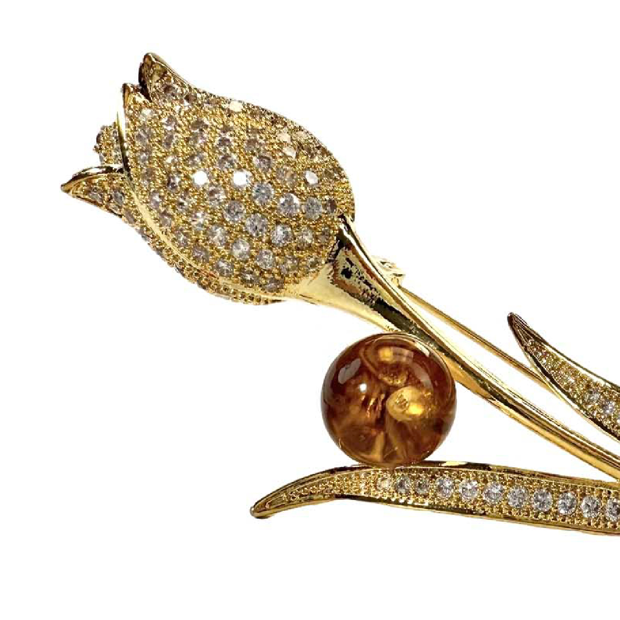 Shinecrys- citrine   brooch