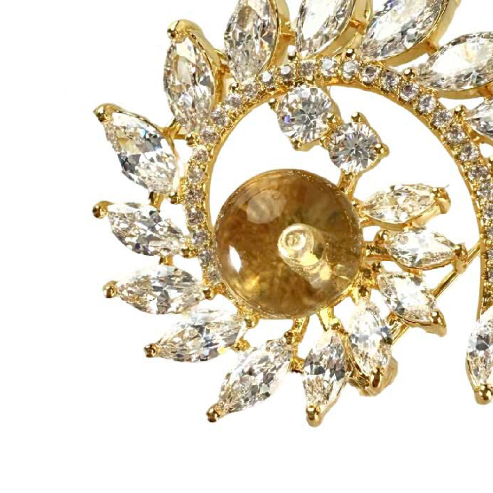 Shinecrys- citrine   brooch