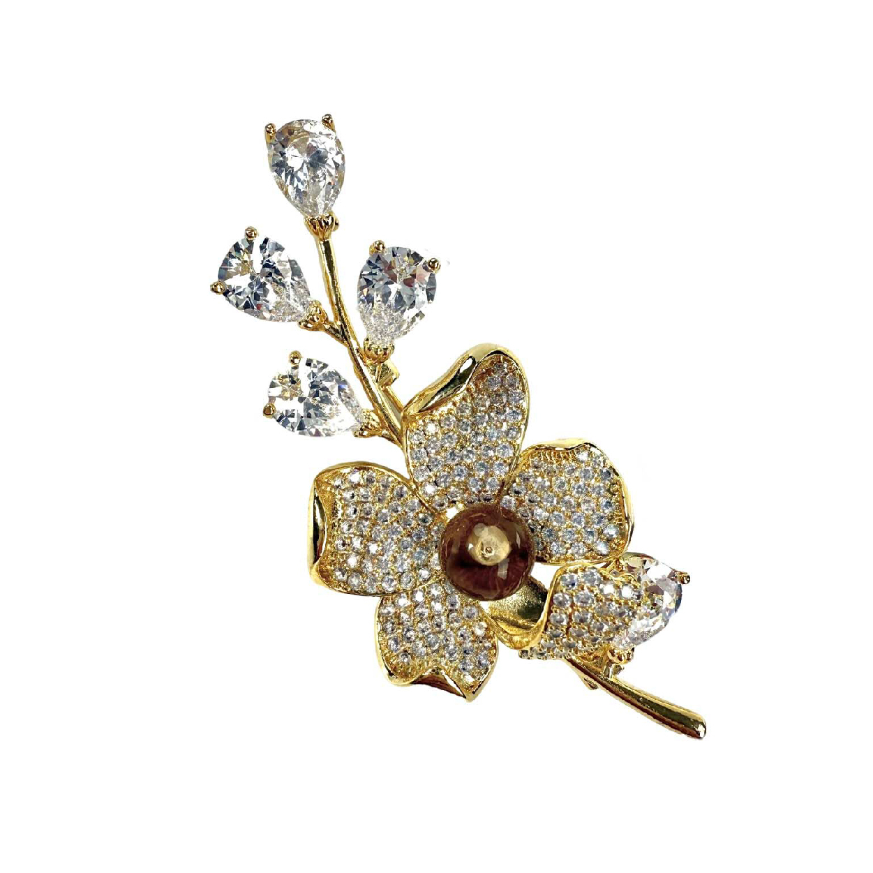 Shinecrys- citrine brooch