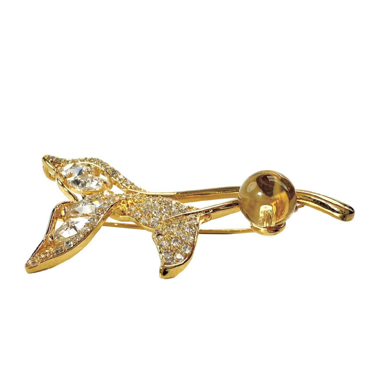 Shinecrys-  citrine brooch